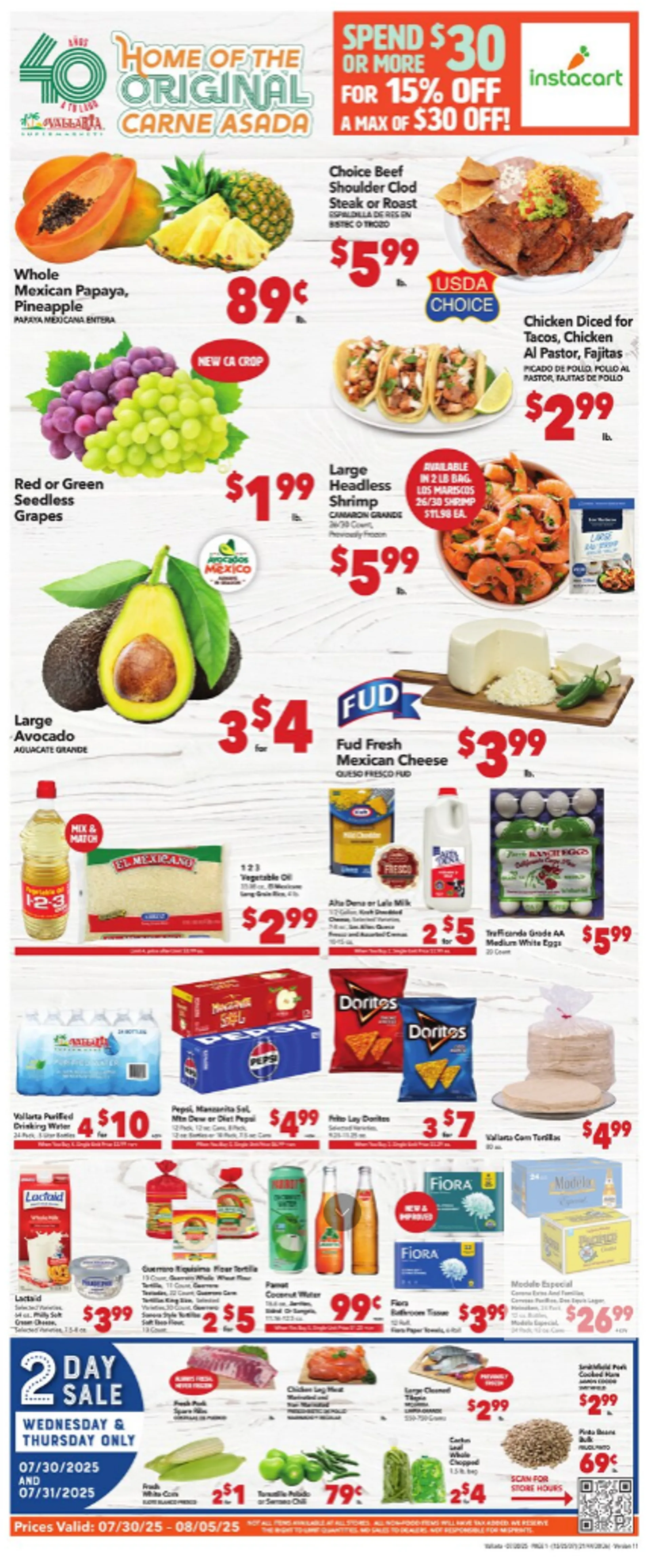 Weekly ad Vallarta Sales from July 30 to August 5 2025 - Page 1