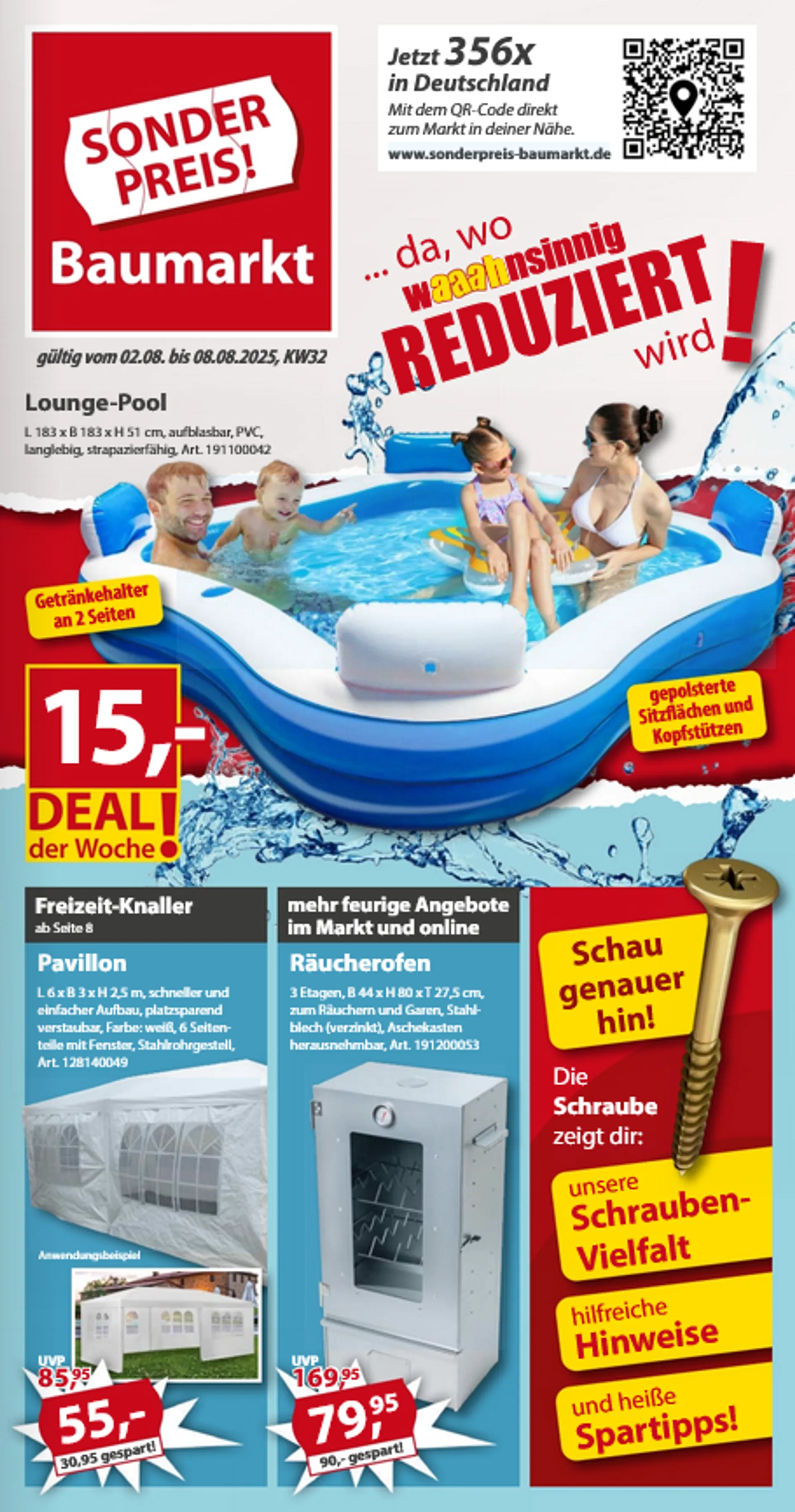 Sonderpreis-Baumarkt Prospekte von 2. August bis 8. August 2025 - Prospekt seite 1