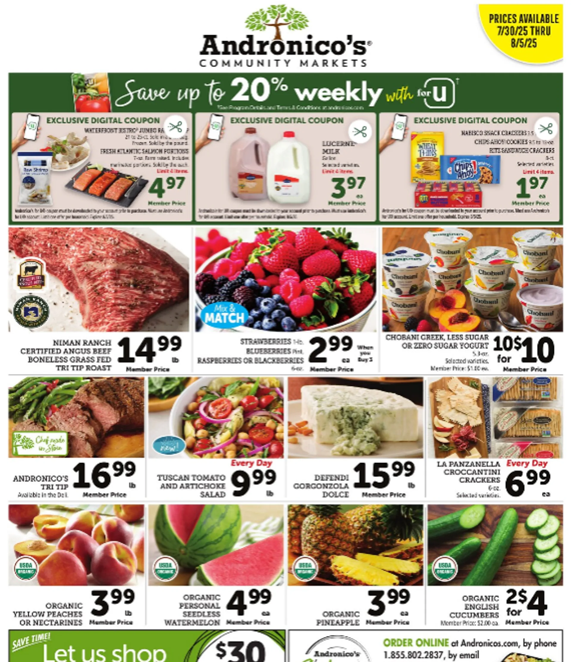 Weekly ad Andronico's Sales from July 30 to August 5 2025 - Page 1