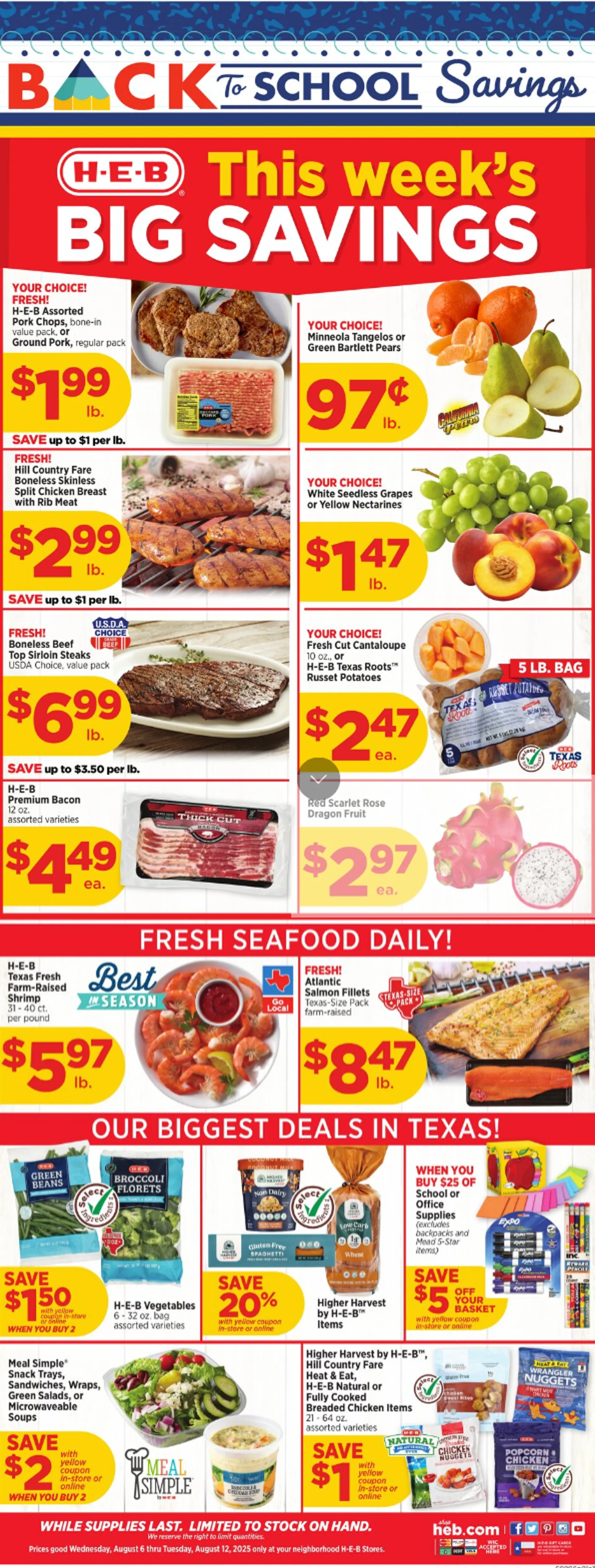 Weekly ad H-E-B Sales from August 6 to August 12 2025 - Page 1