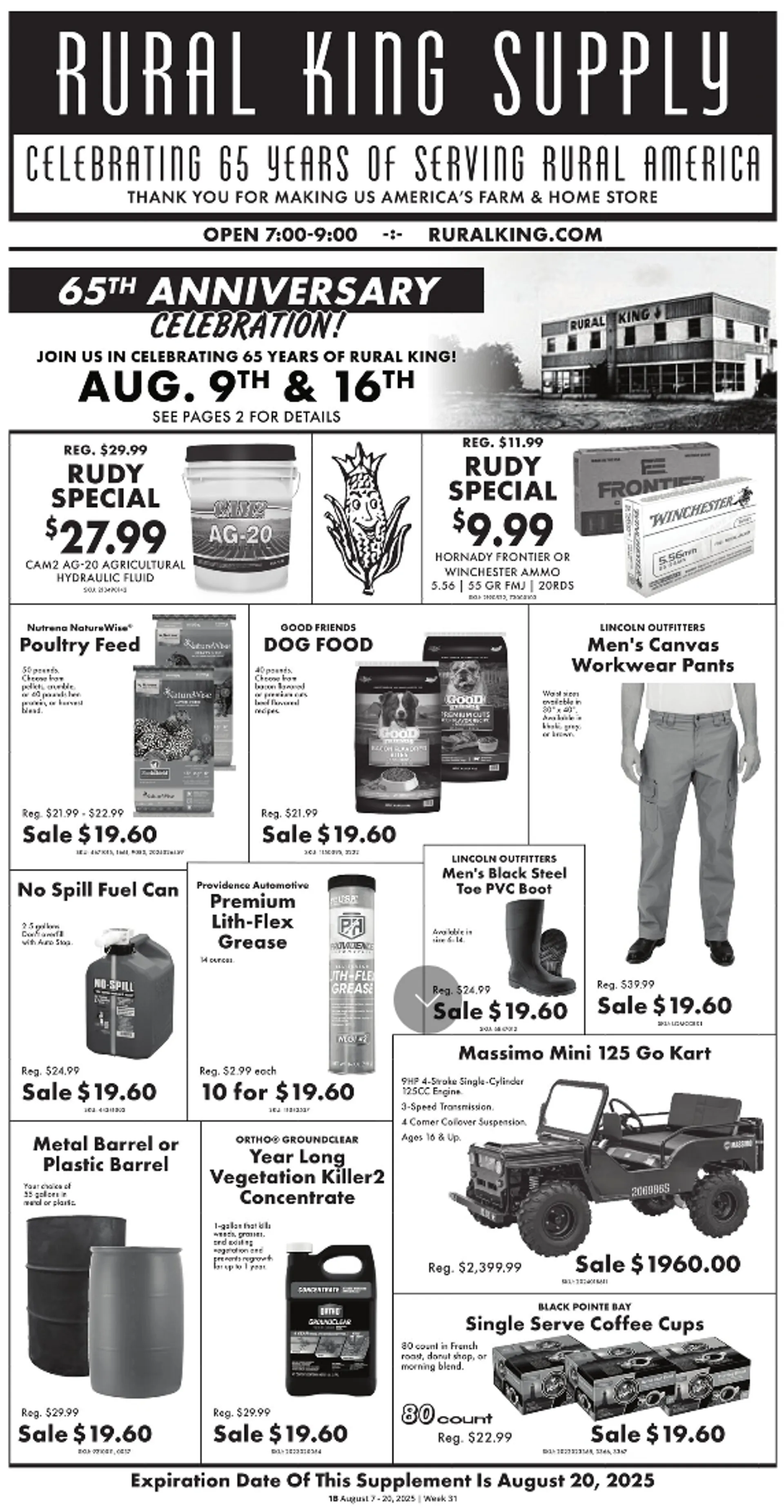 Weekly ad Rural King Sales from August 7 to August 20 2025 - Page 1