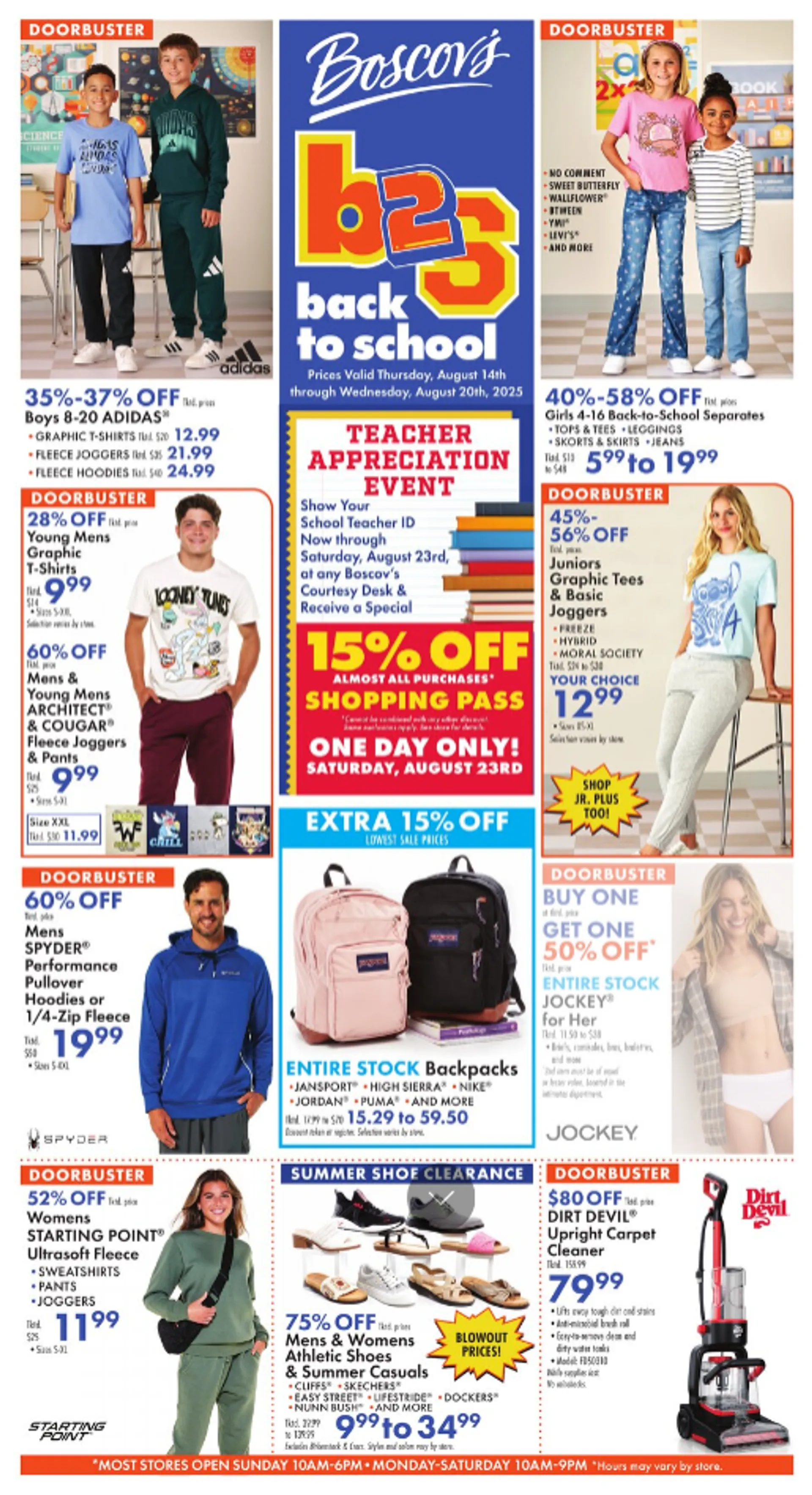 Weekly ad Boscov's Sales from August 14 to August 20 2025 - Page 1