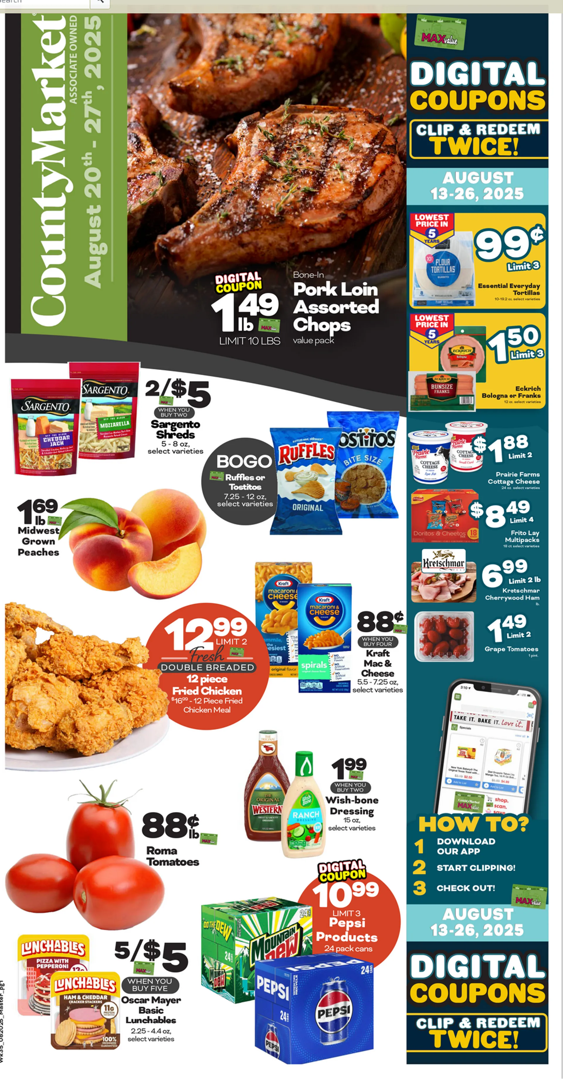 Weekly ad County Market Sales from August 20 to August 27 2025 - Page 1