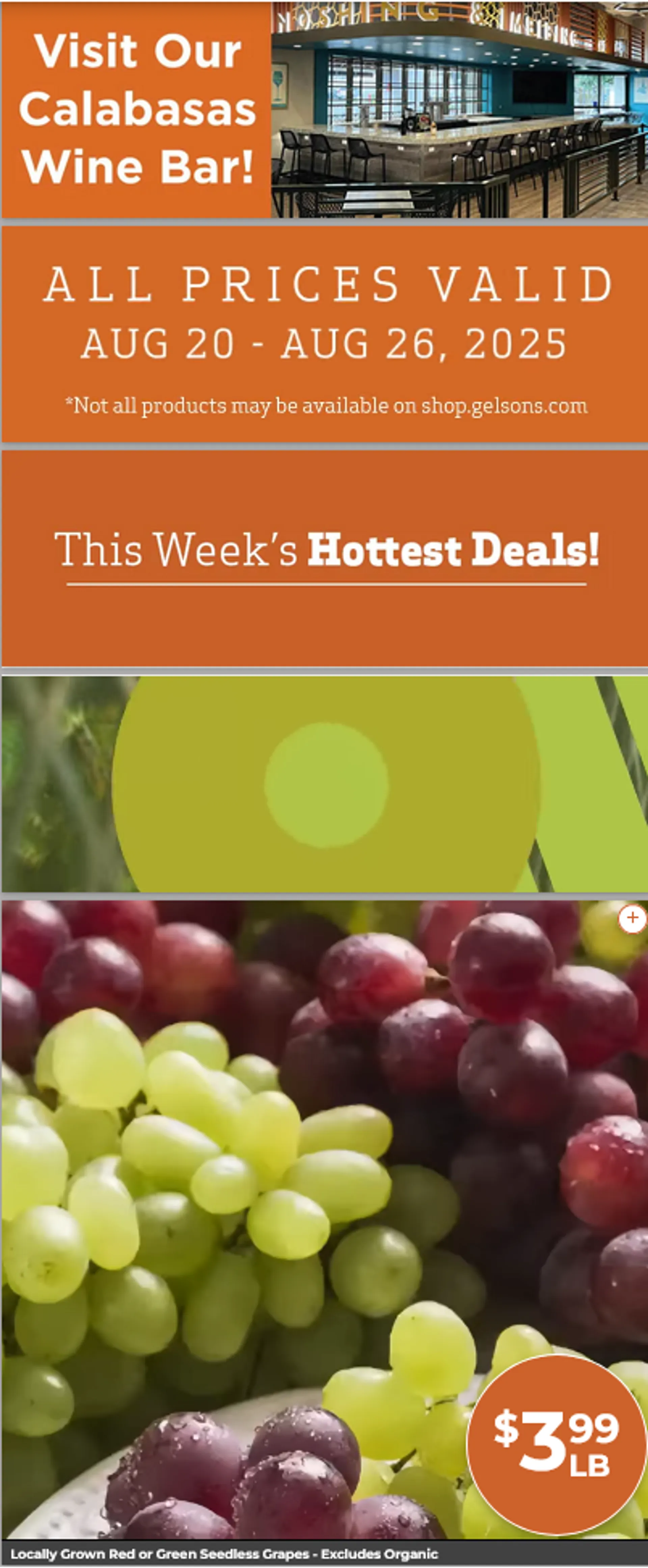 Weekly ad Gelson's Markets Sales from August 20 to August 26 2025 - Page 1