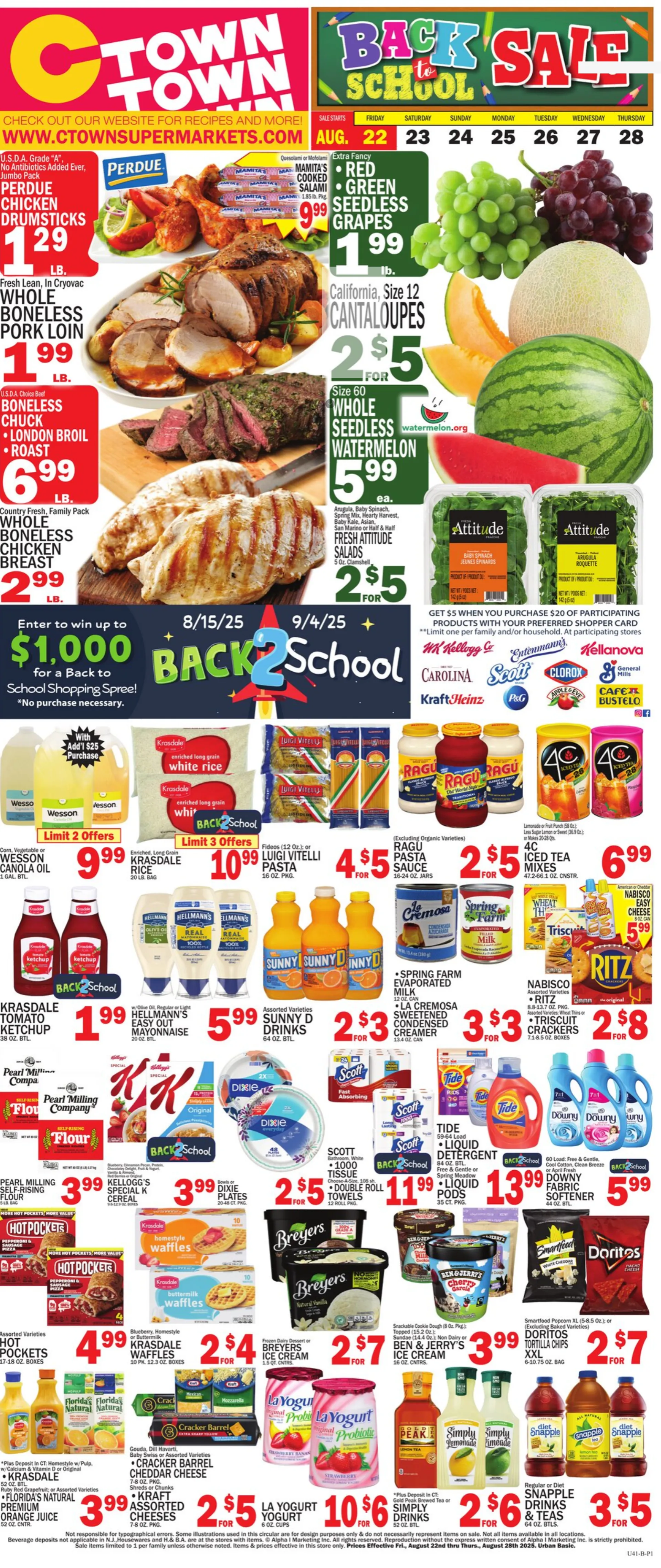 Weekly ad C-Town Sales from August 22 to August 28 2025 - Page 1