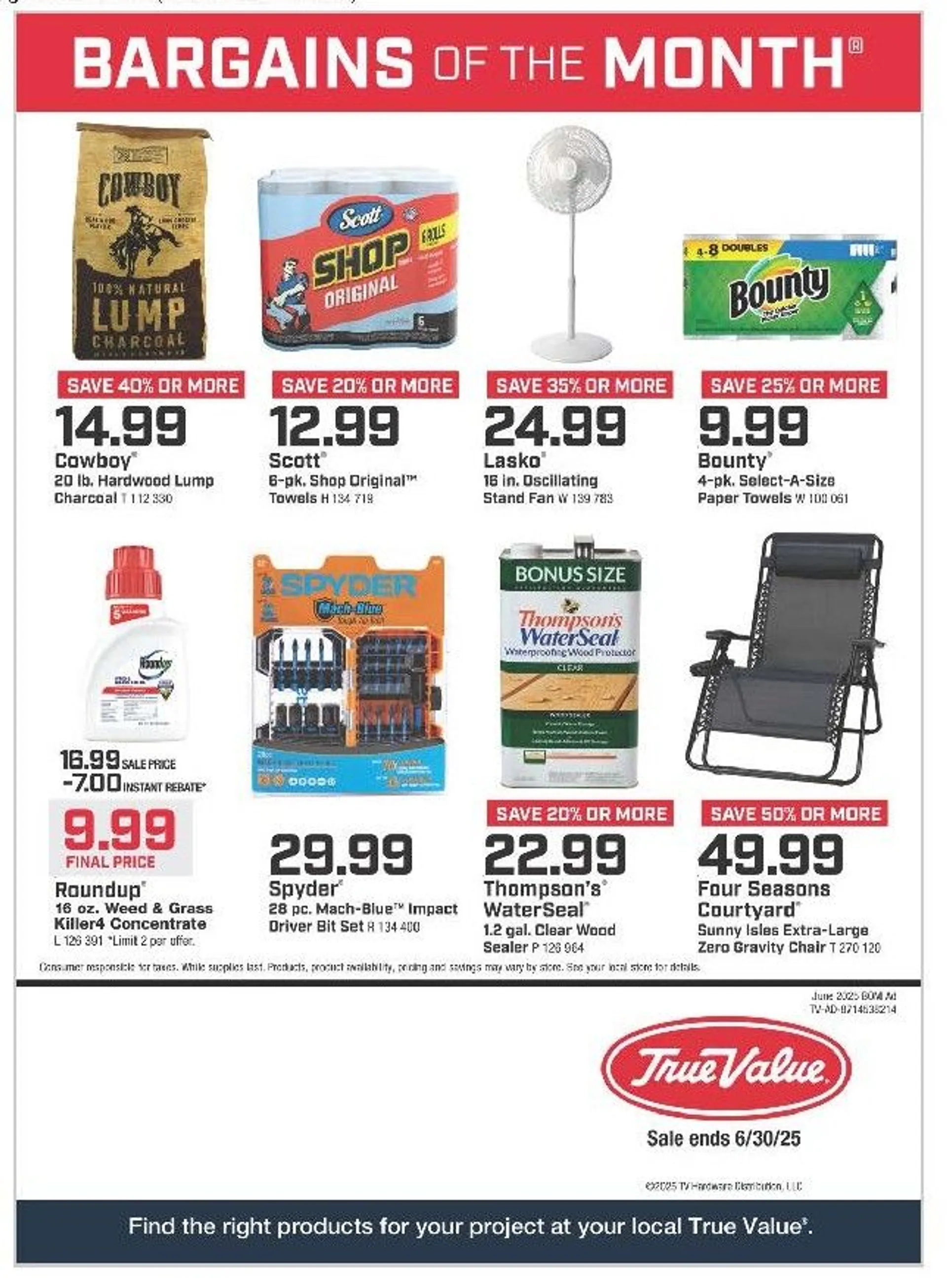 Weekly ad True Value Sales from June 1 to June 30 2025 - Page 1