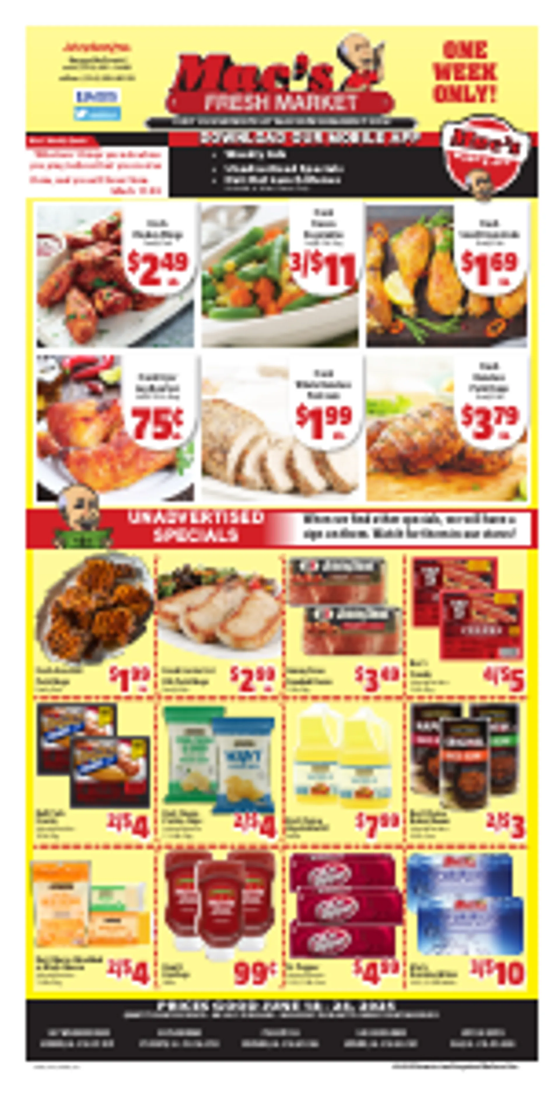 Weekly ad Mac's Freshmarket Deals from June 18 to June 24 2025 - Page 1