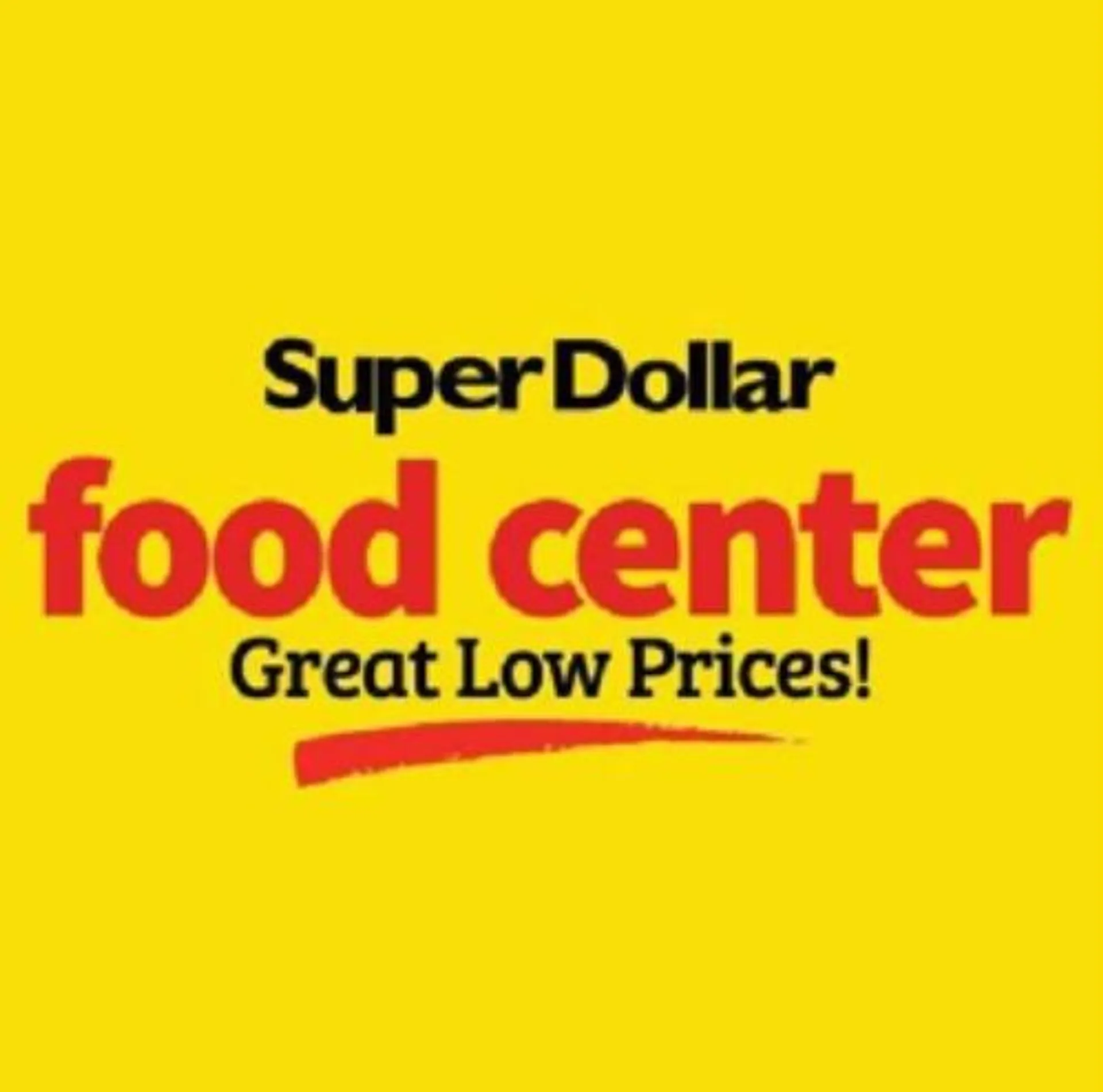 SUPER DOLLAR FOOD CENTER logo. Current weekly ad
