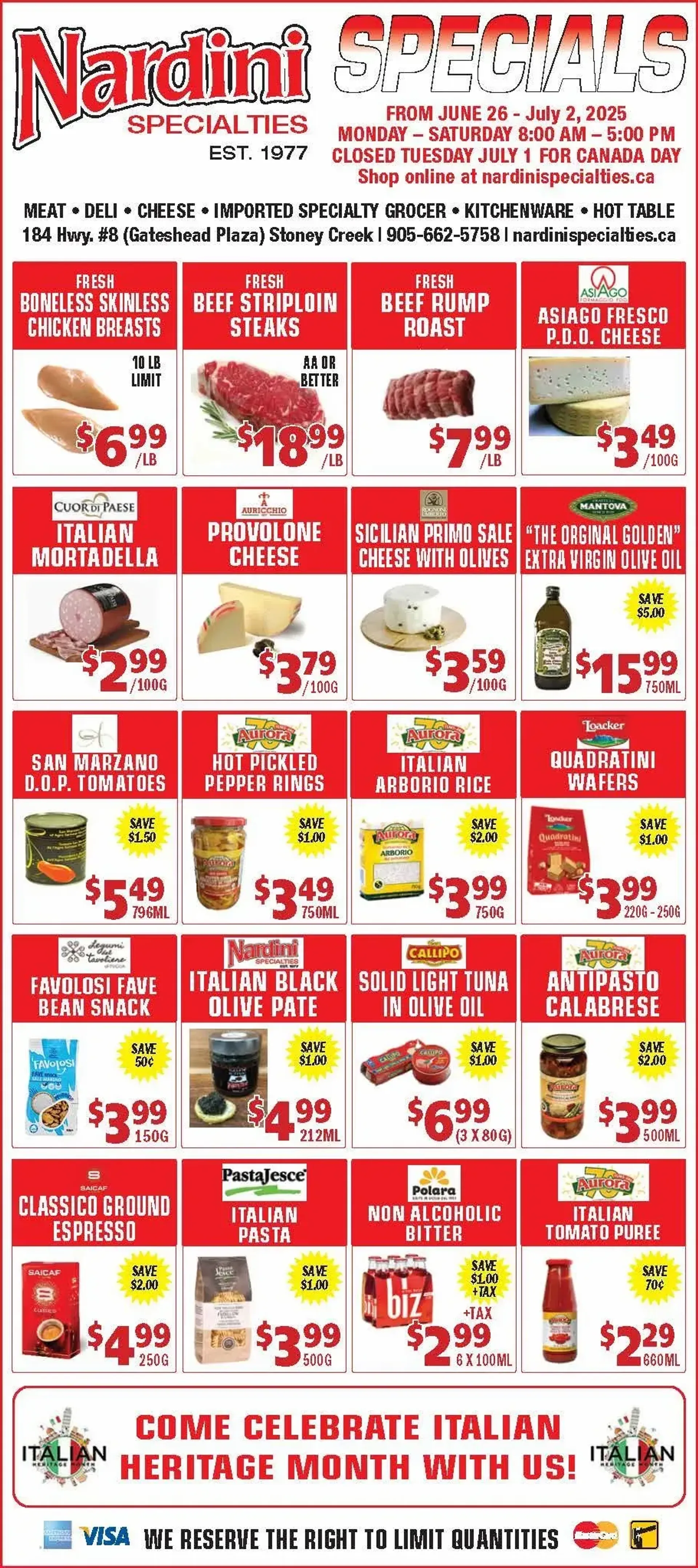 Nardini Specialties Deals from June 27 to July 2 2025 - flyer page 1