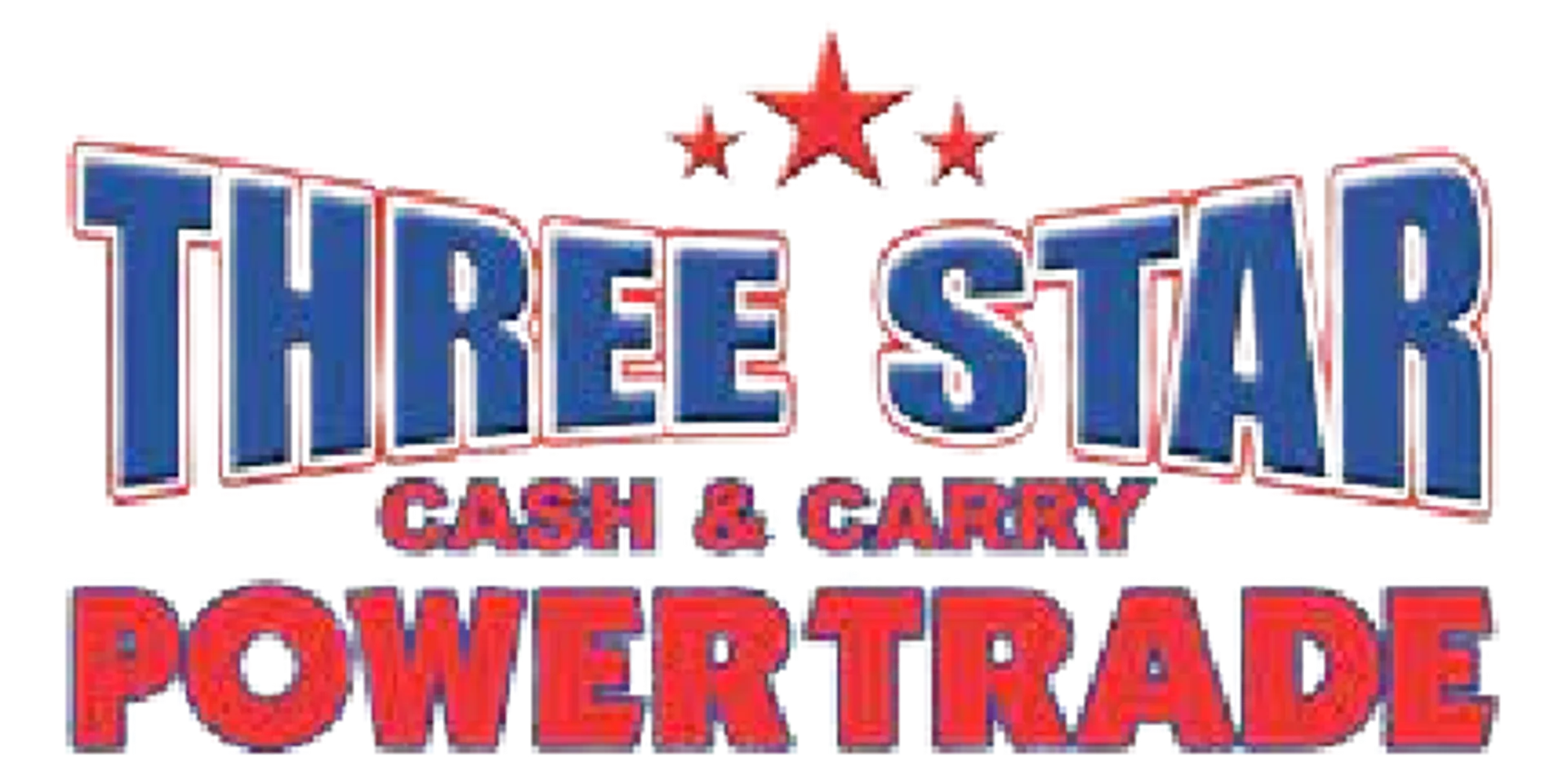 THREE STAR CASH AND CARRY logo