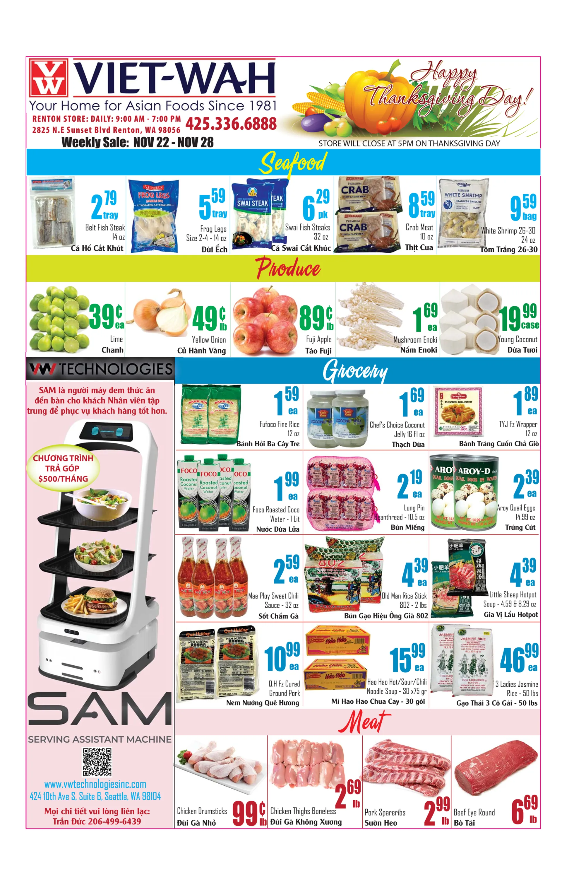 Weekly ad Viet Wah Supermarket sales from November 22 to November 28 2024 - Page 