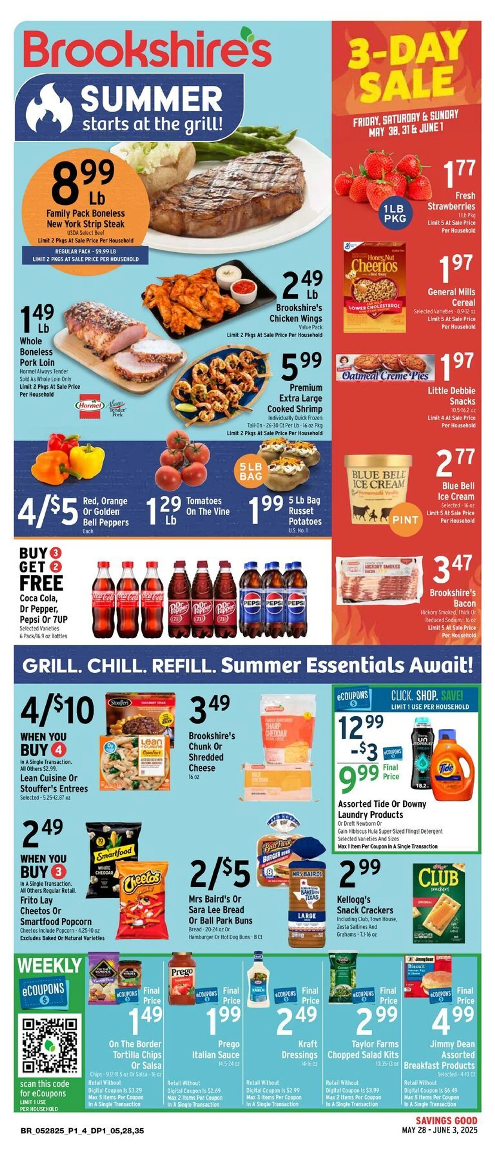 Weekly ad Brookshires Sales from May 28 to June 1 2025 - Page 1
