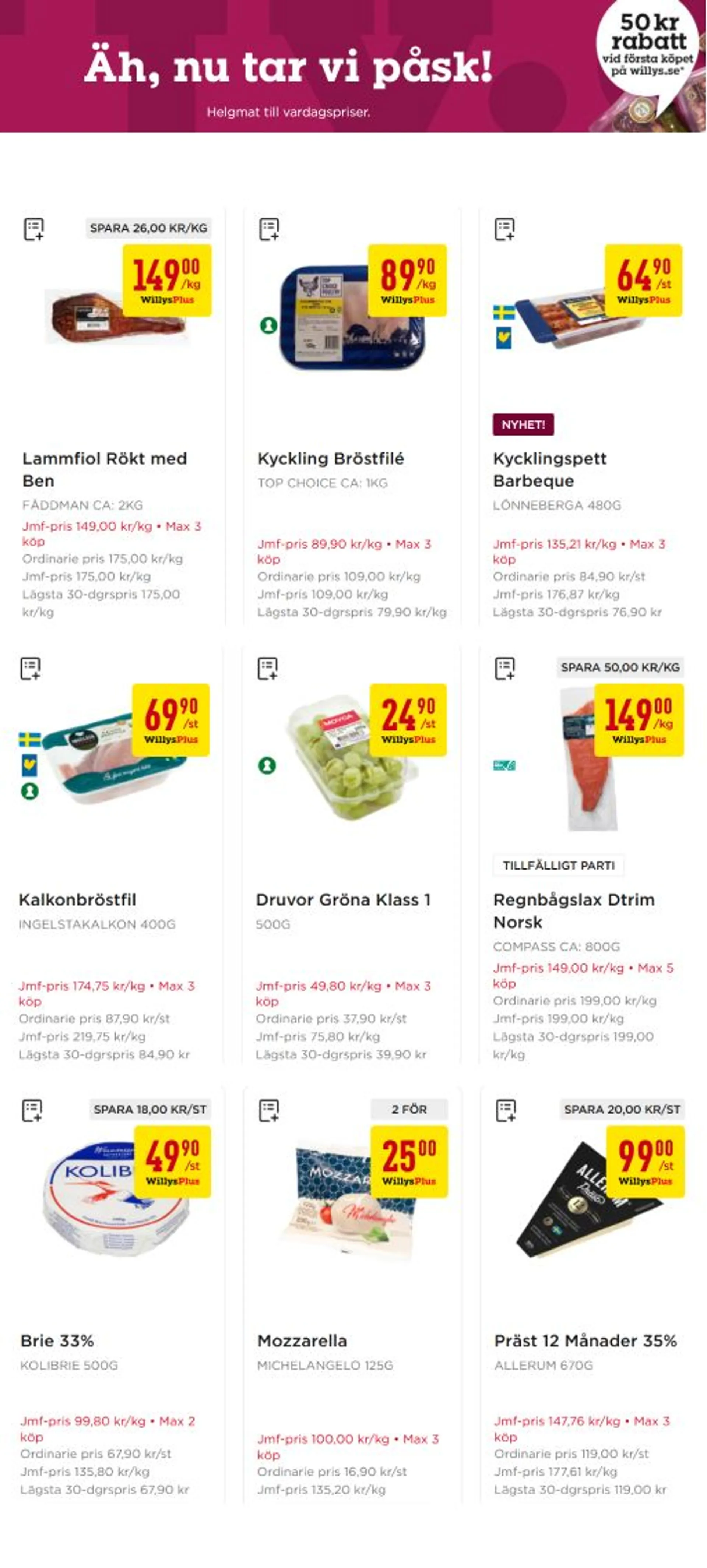 Willys från 11 april till 21 april 2025 - Reklamblad sidor 1