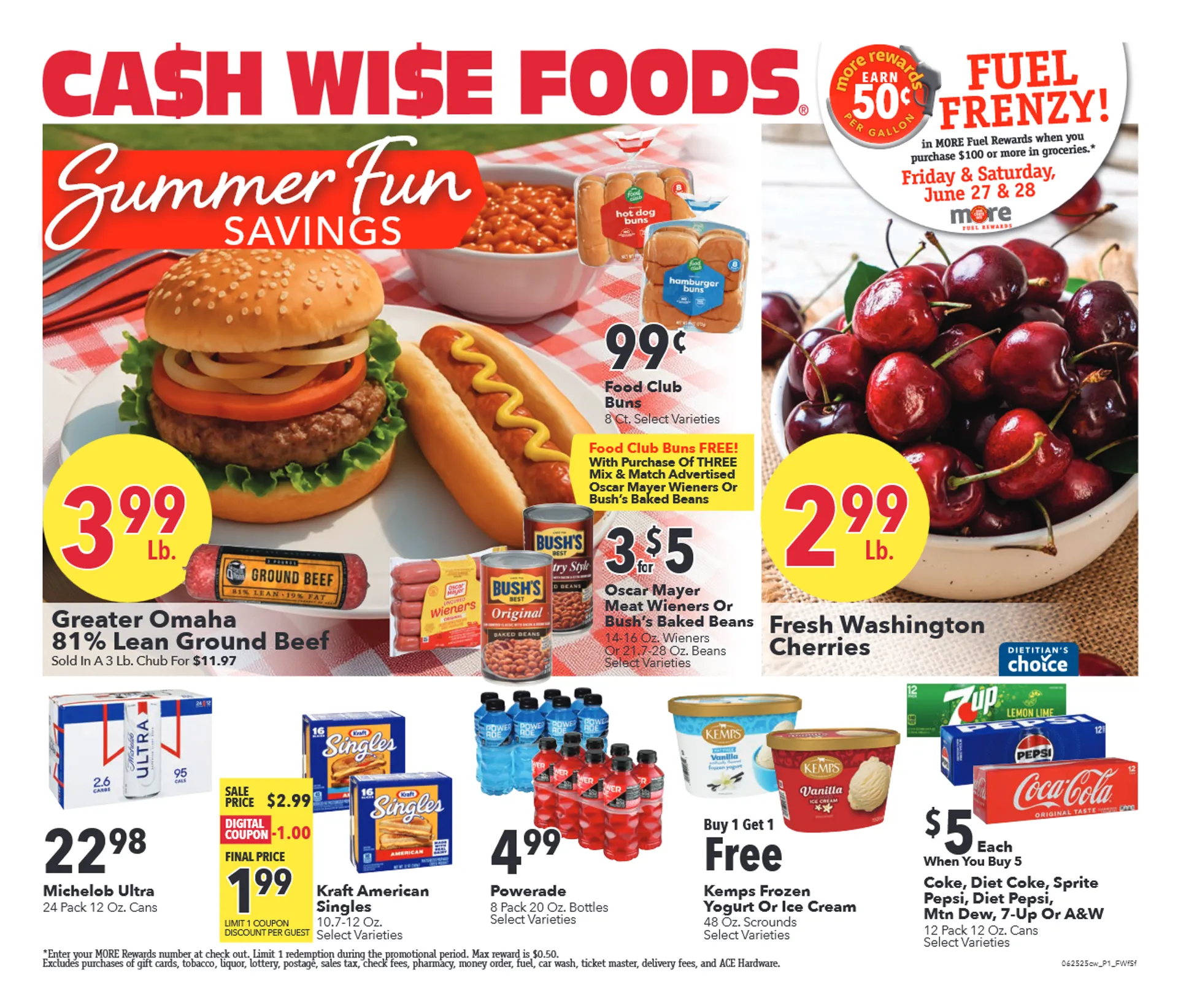 Weekly ad  Cash Wise Sales from June 25 to July 1 2025 - Page 1