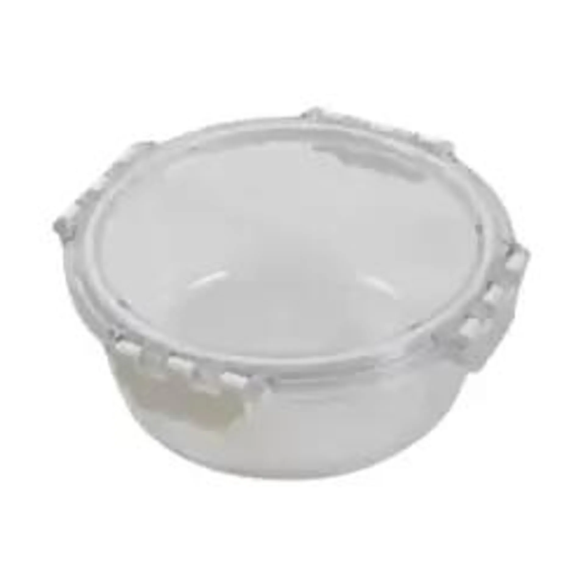 Heat Resistant Round Borosilicate Glass Lunch Box with Leakproof Lid- 16X6cm