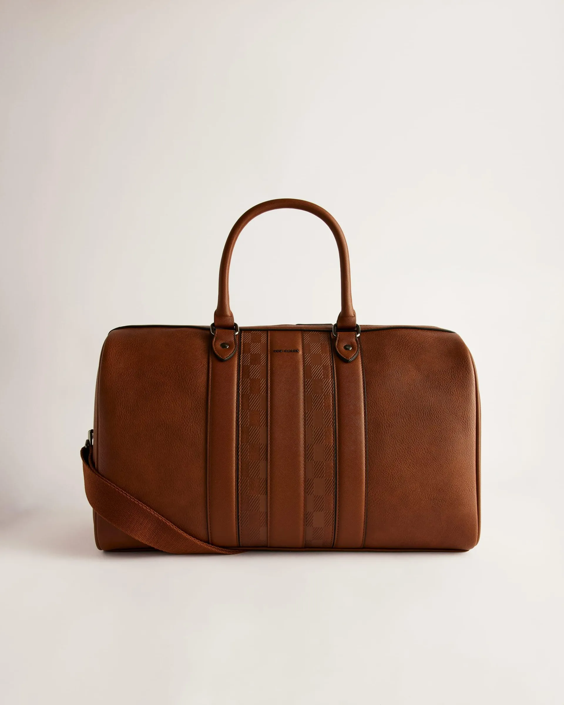 Waylin House Check PU Holdall Tan