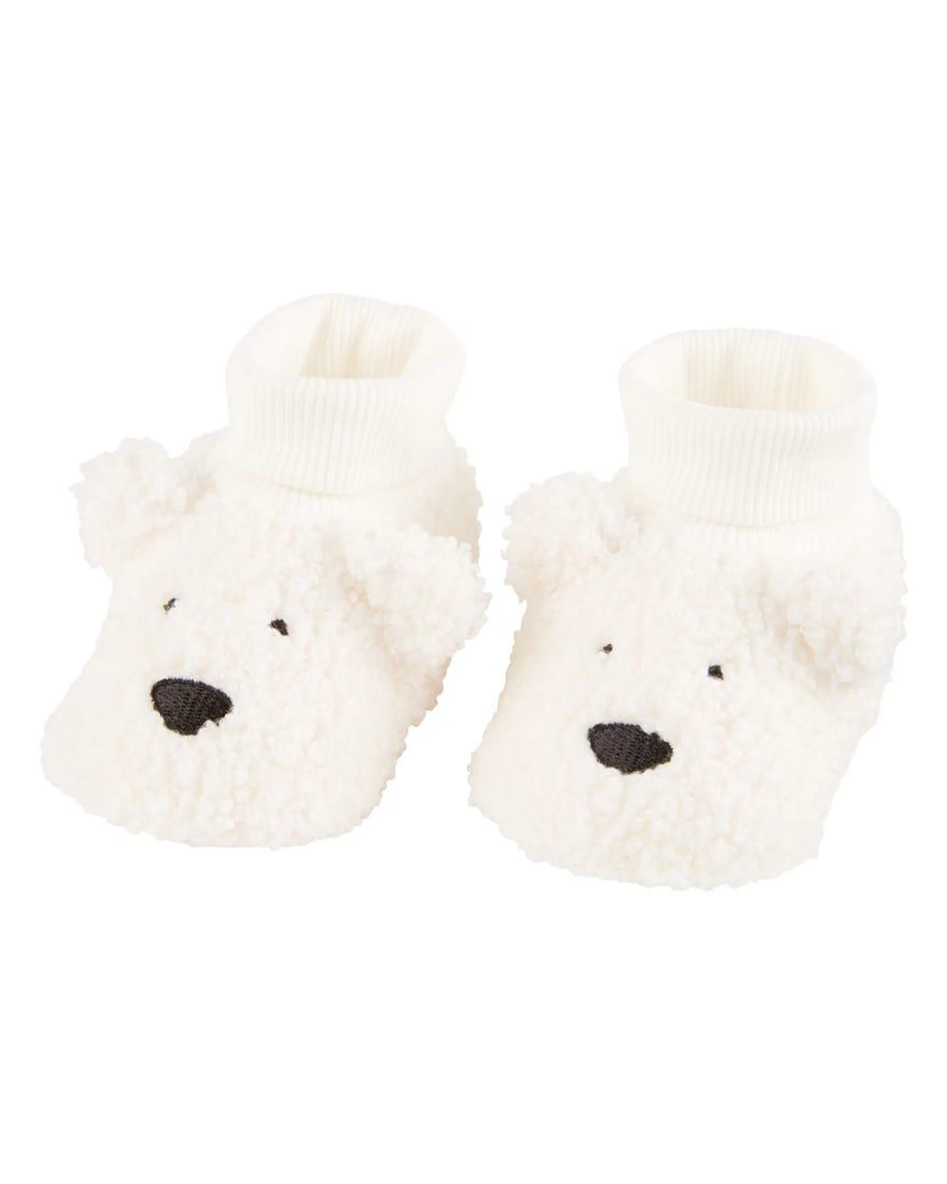 Bear Baby Slipper - White