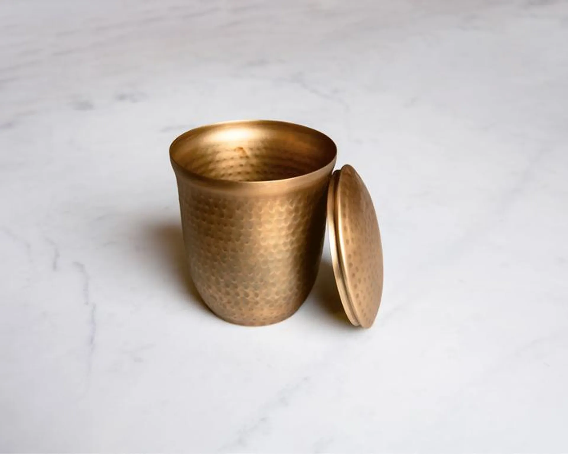 Hammered Gold Bath Accessories Set