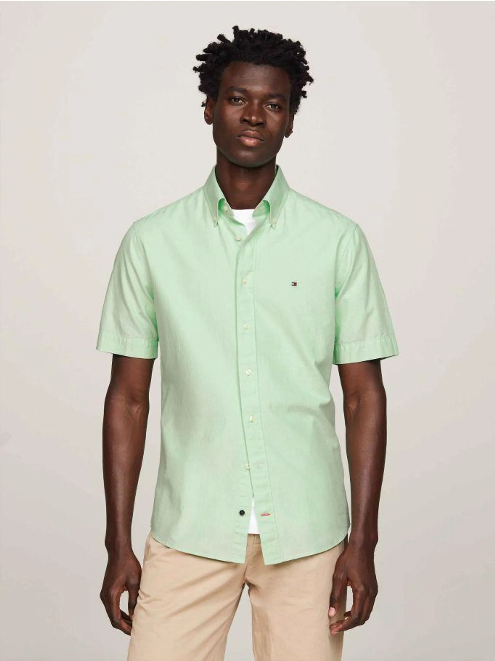 Flag Regular Short Sleeve Oxford Shirt