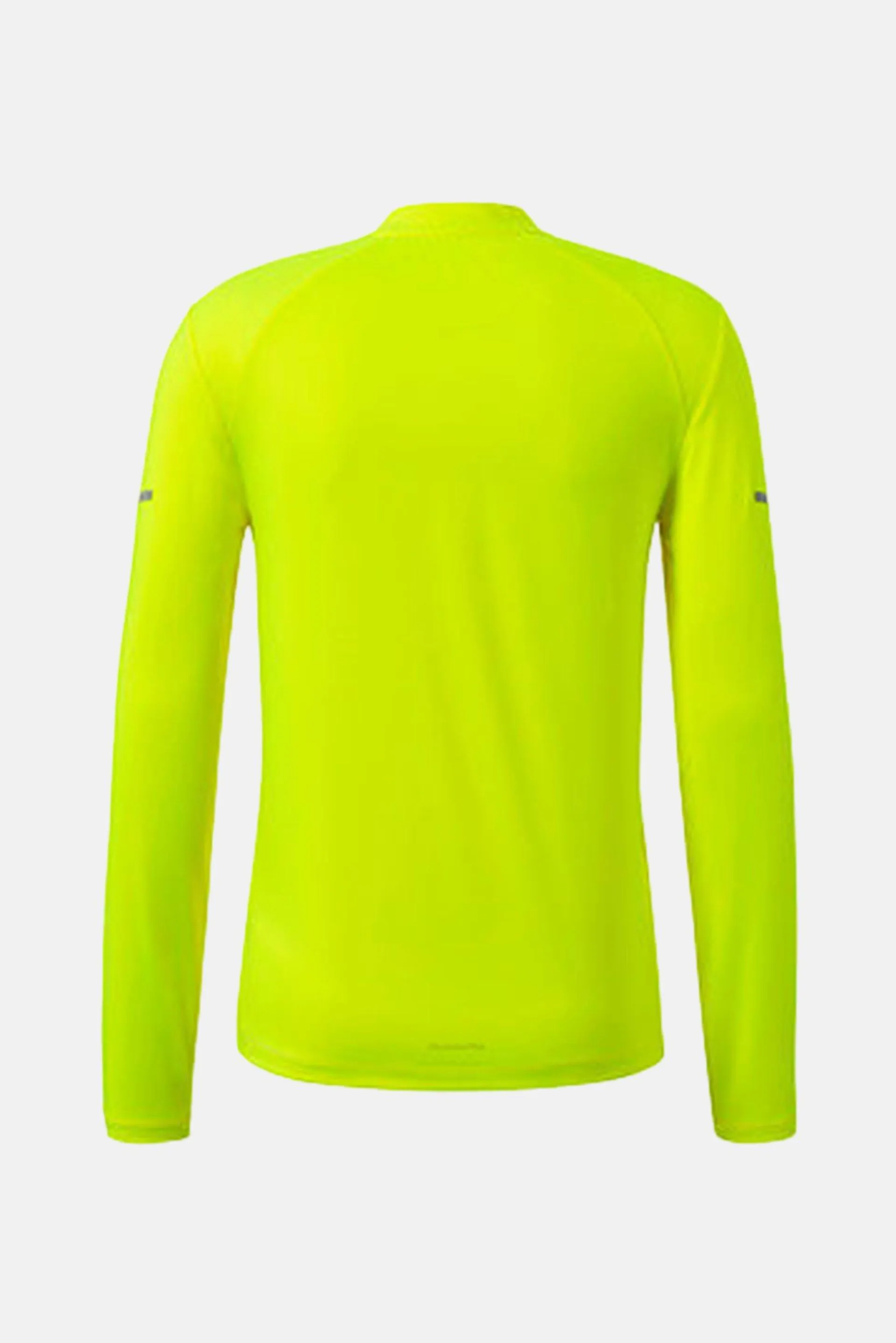 Men Slim Fit Long Sleeves Training Sweatshirt, Lime Yellow