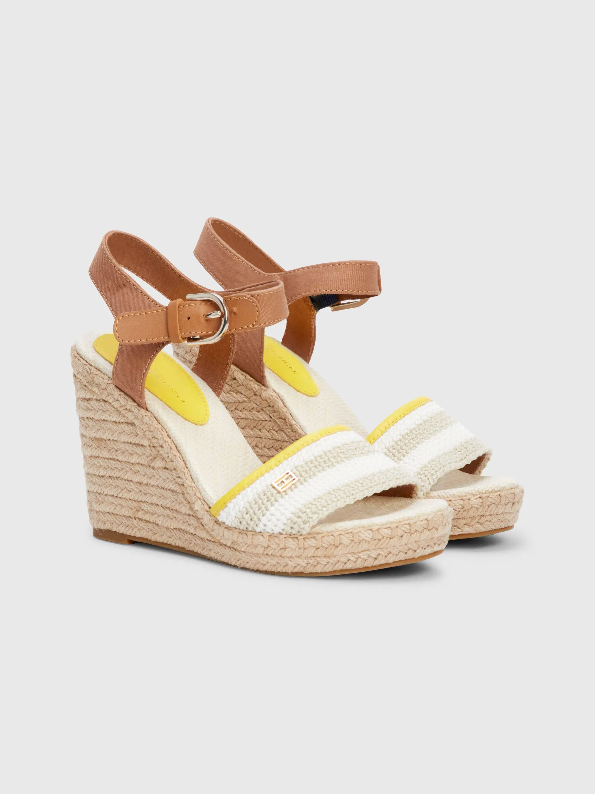 Crochet High Wedge Espadrille Sandals