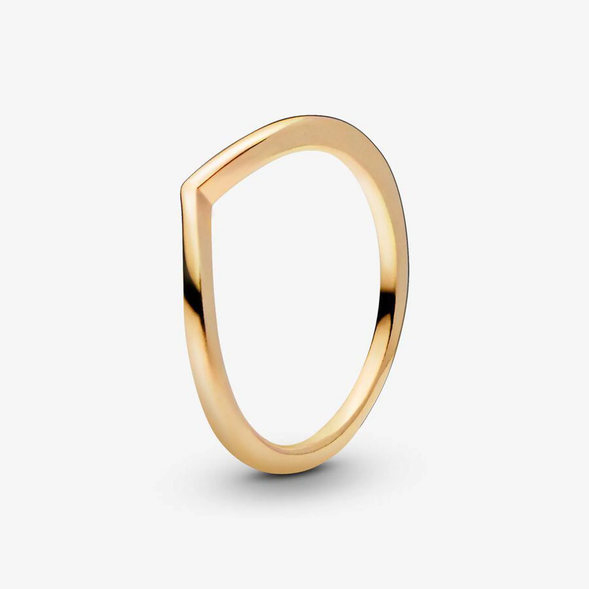 Wishbone 14k gold-plated ring