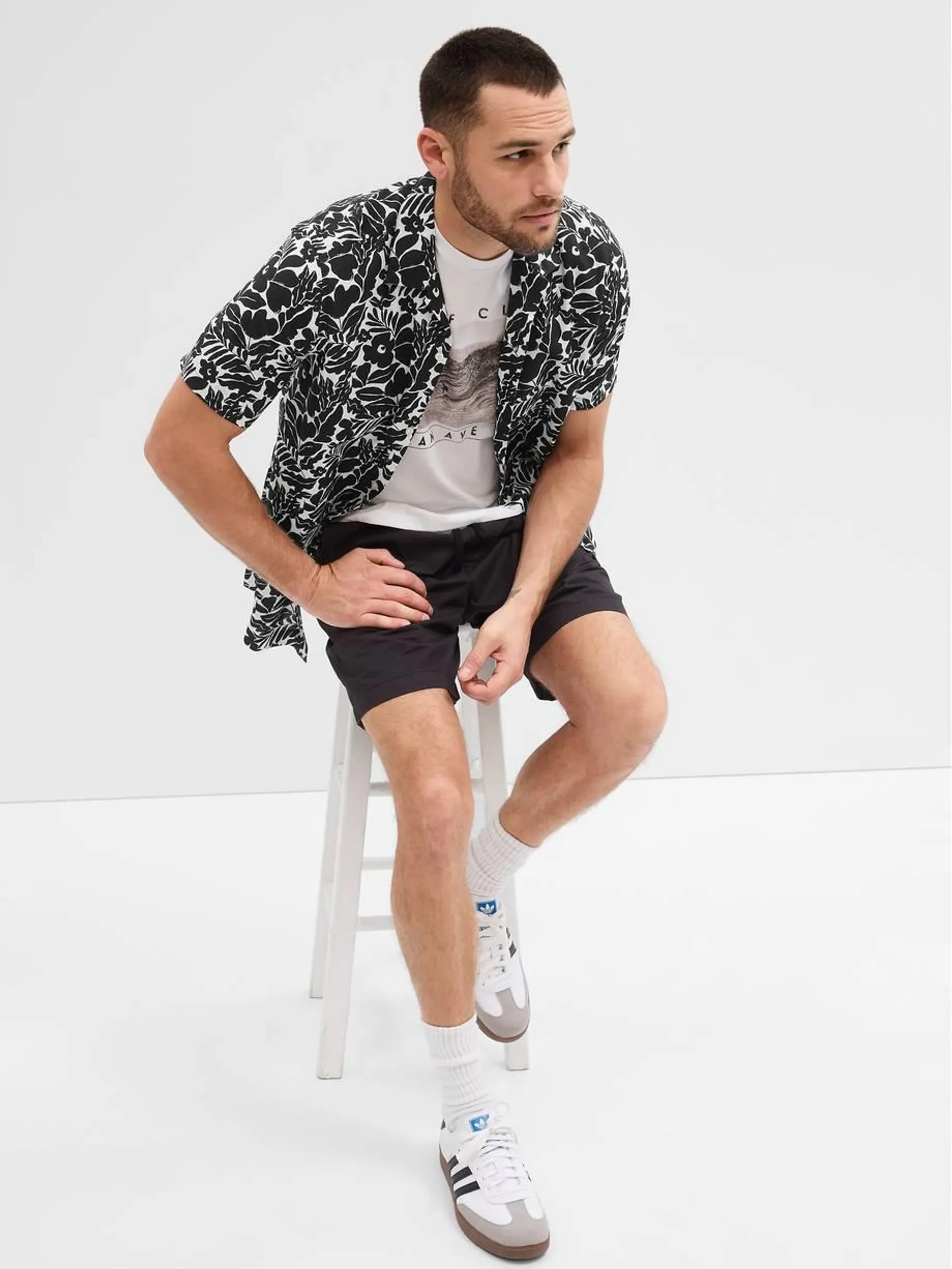 Resort Shirt in Linen-Cotton