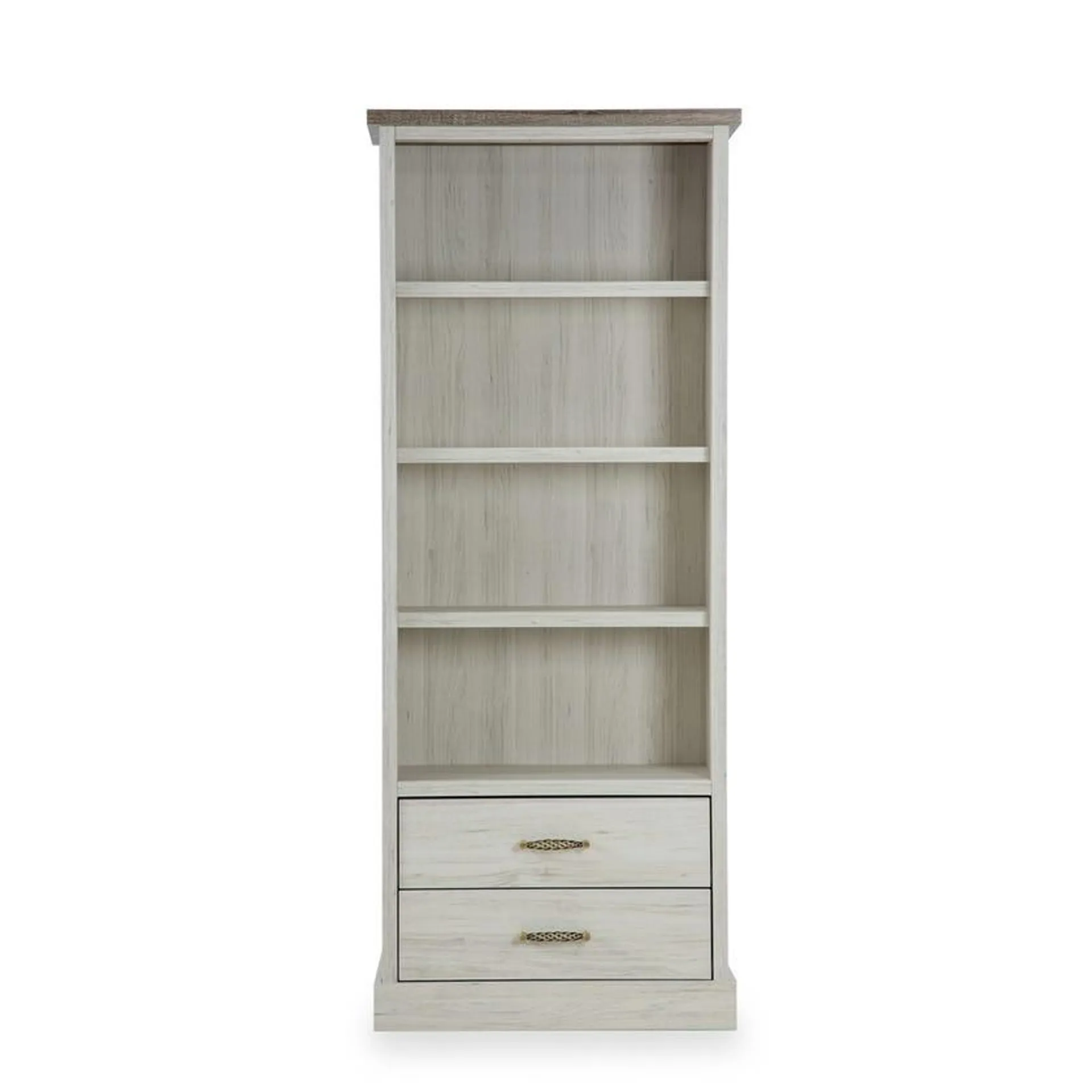 Emily Wooden 2-drawer Bookcase - Grey