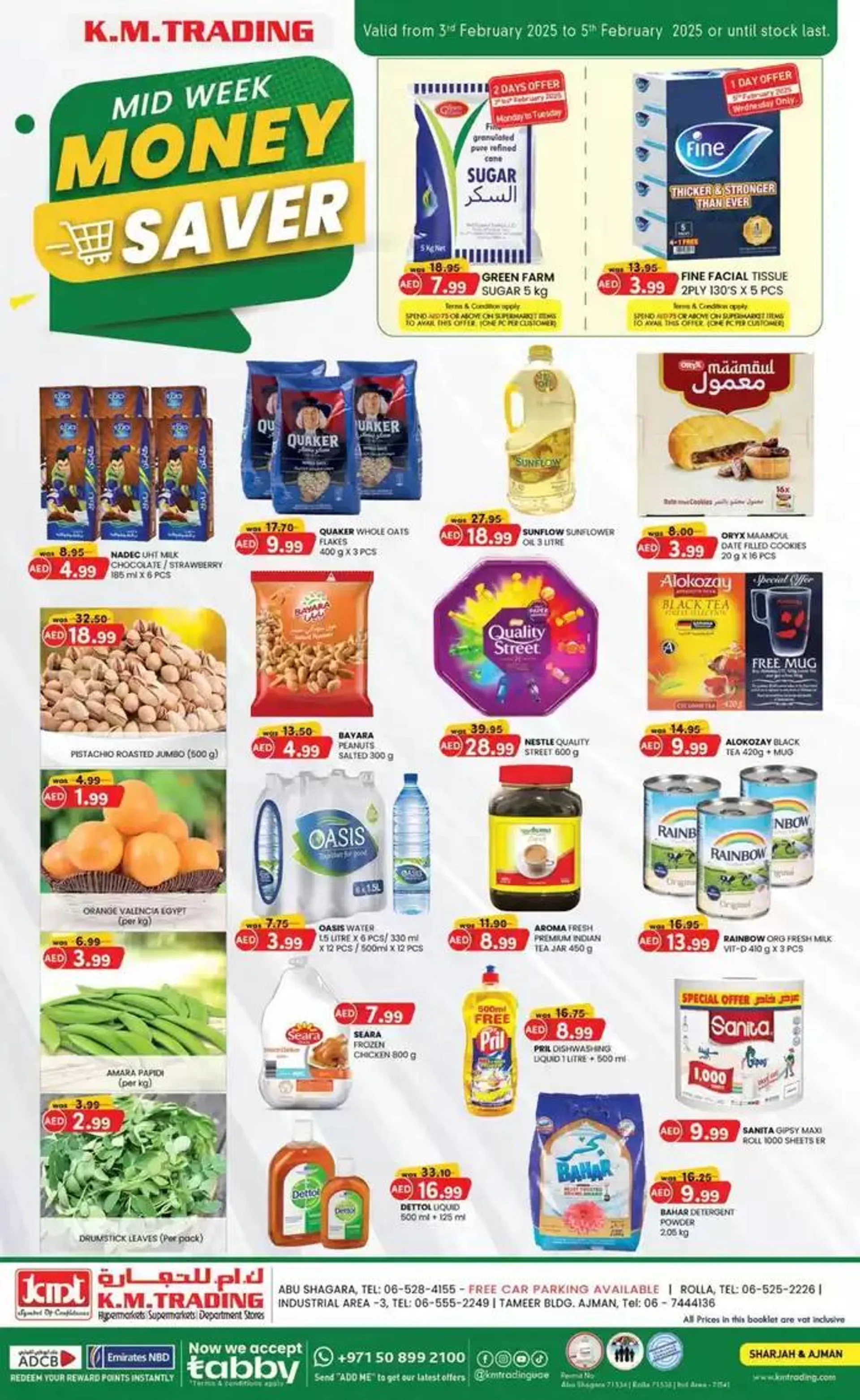 Midweek Money Saver - Sharjah & Ajman from 3 February to 5 February 2025 - Offers page 1