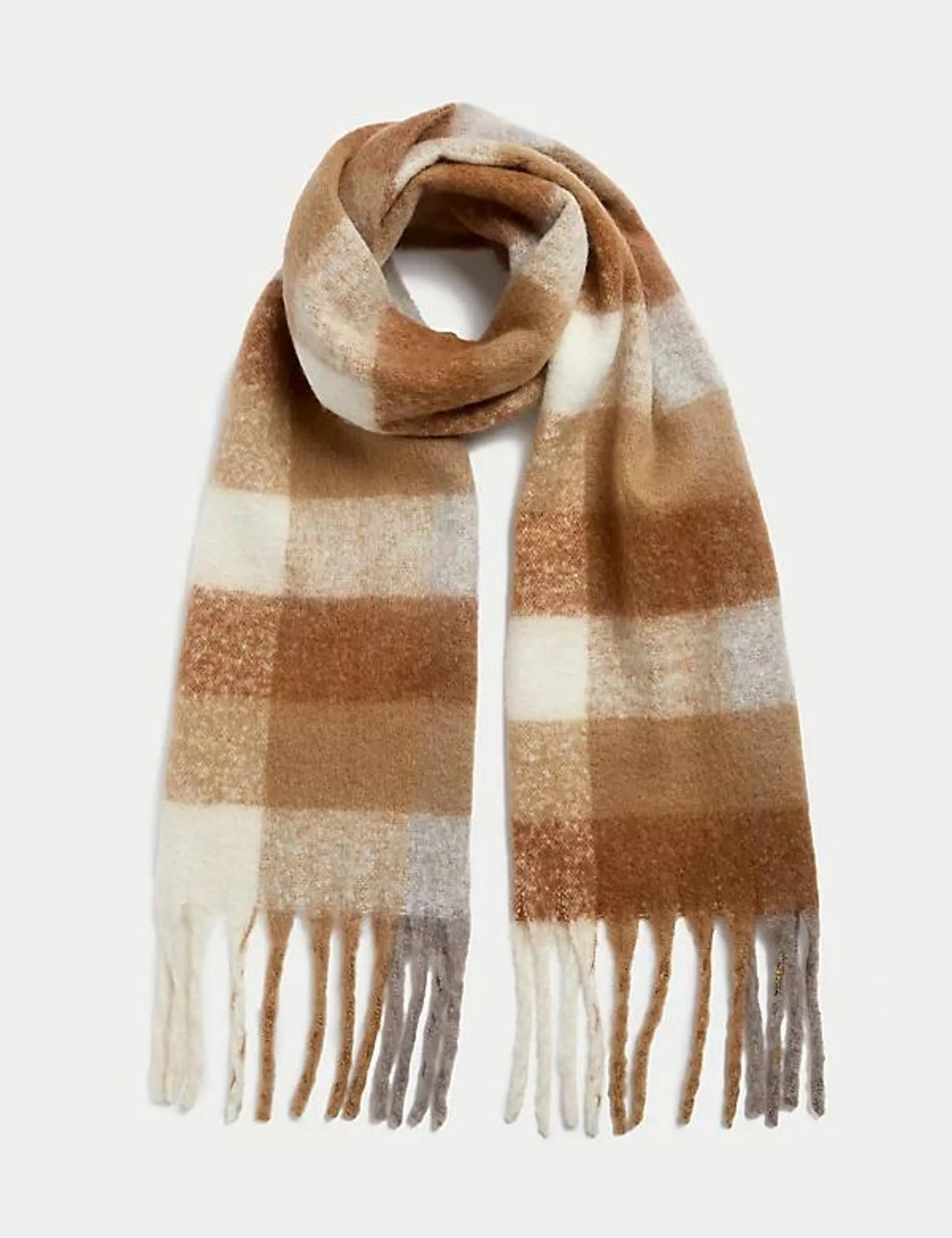Brushed Fringed Scarf