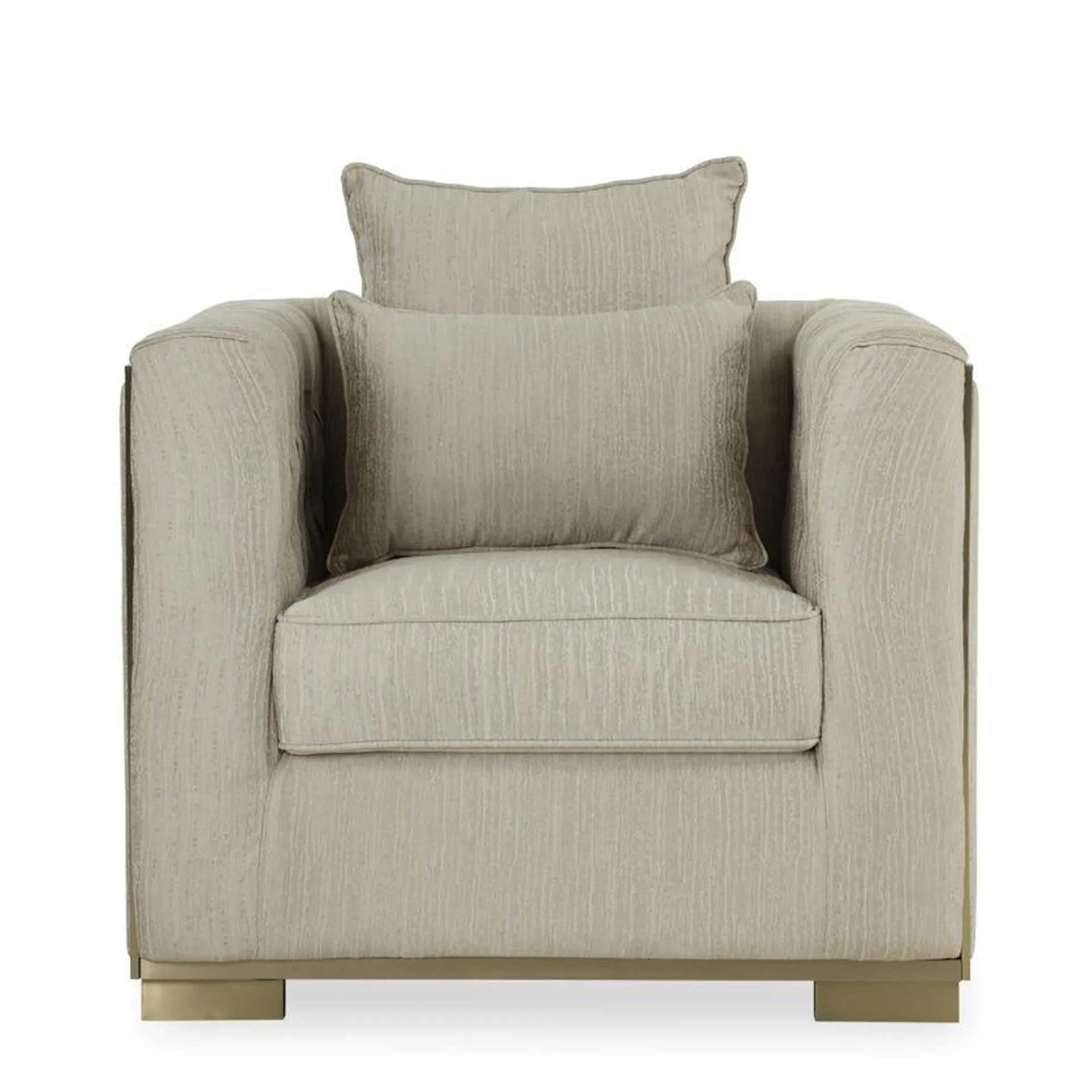 Oliver Fabric Upholstered Armchair - Grey