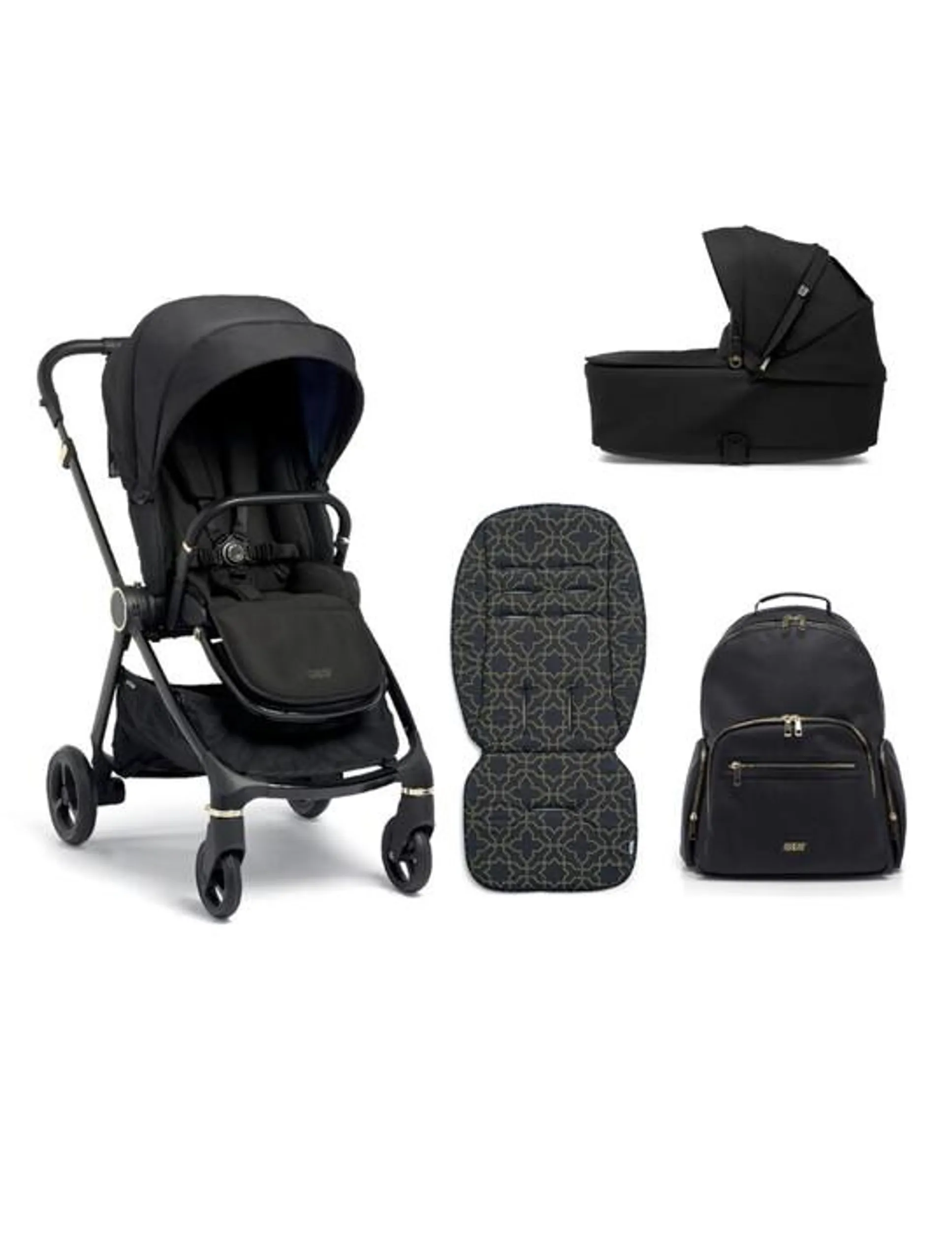 Strada 4 Piece Bundle with Changing Bag - Black Diamond