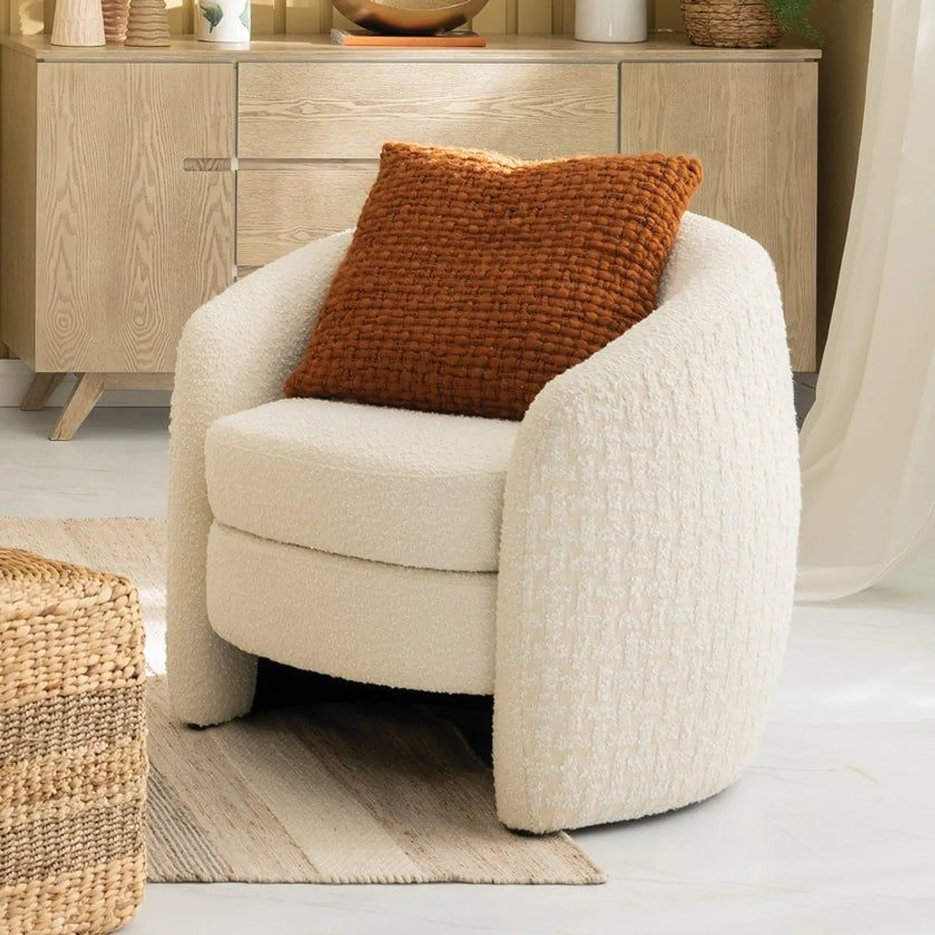 Carlton 1-Seater Sofa, Off White