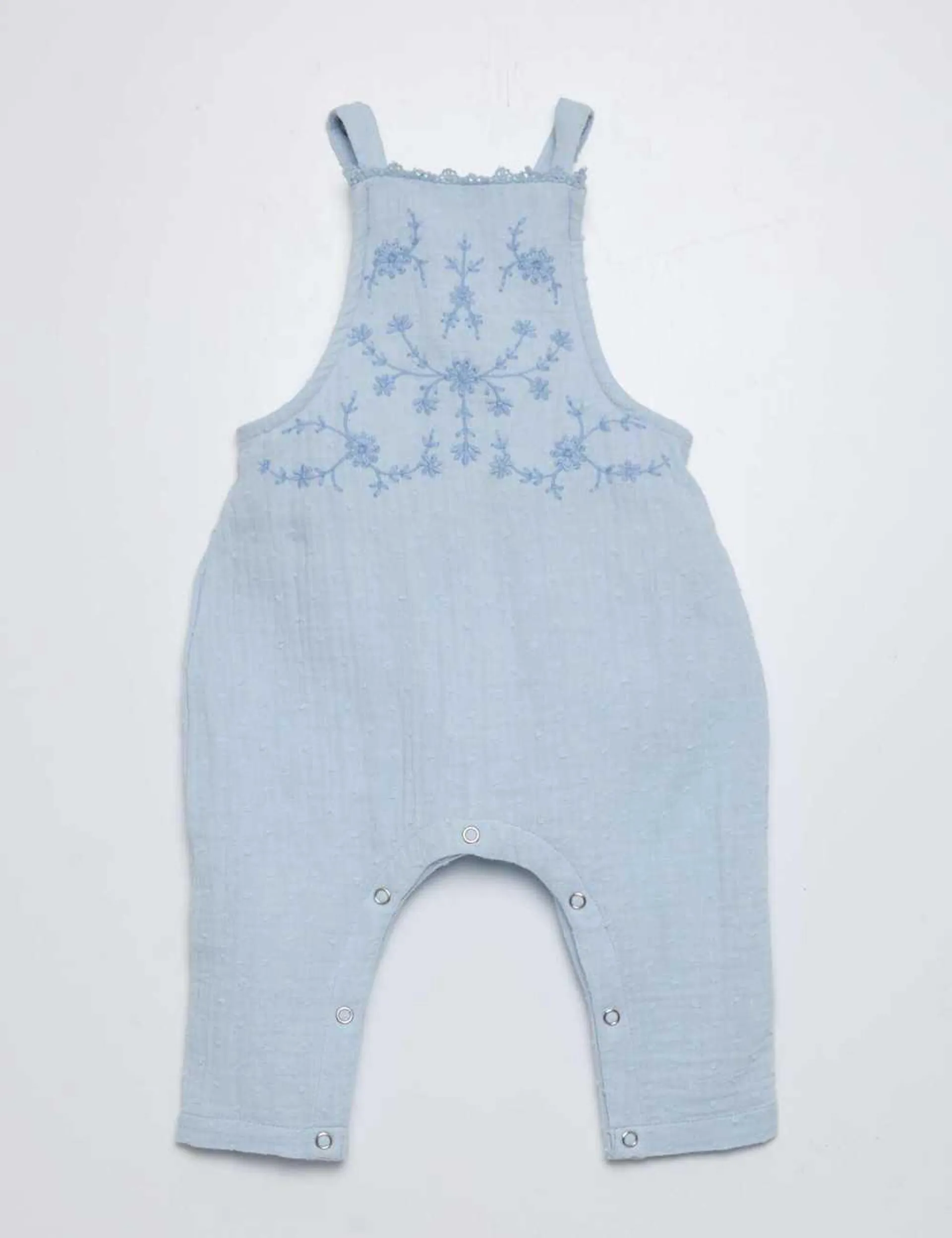 Cotton gauze dungarees