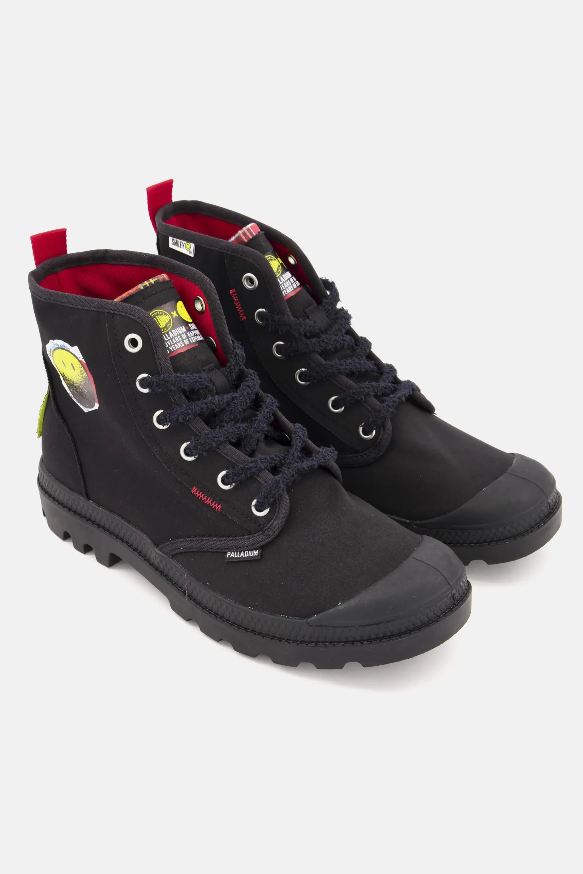 Men Pampa x Smile 1970 Lace Up Sneakers, Black/Yellow