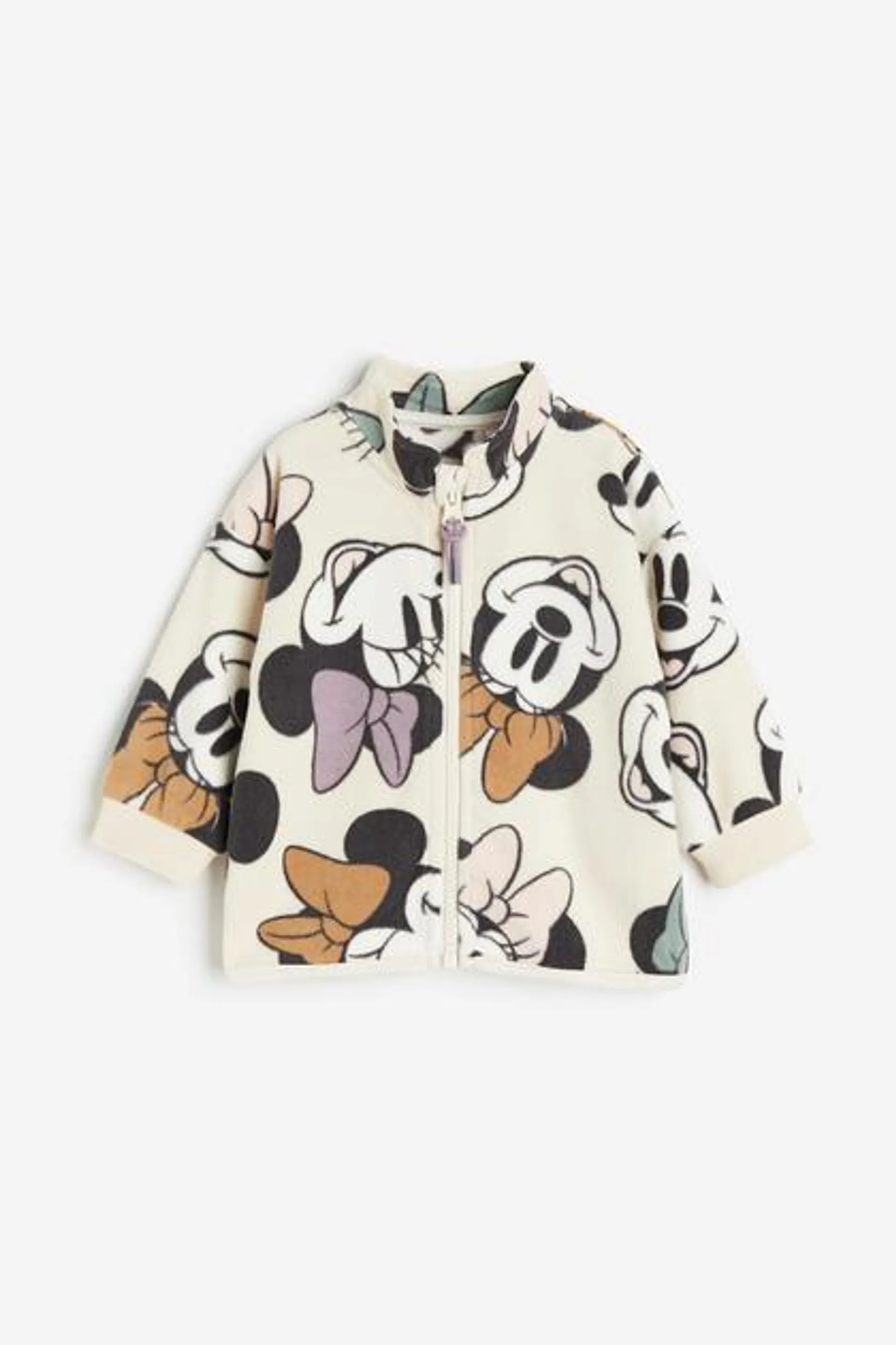Patterned fleece jacket