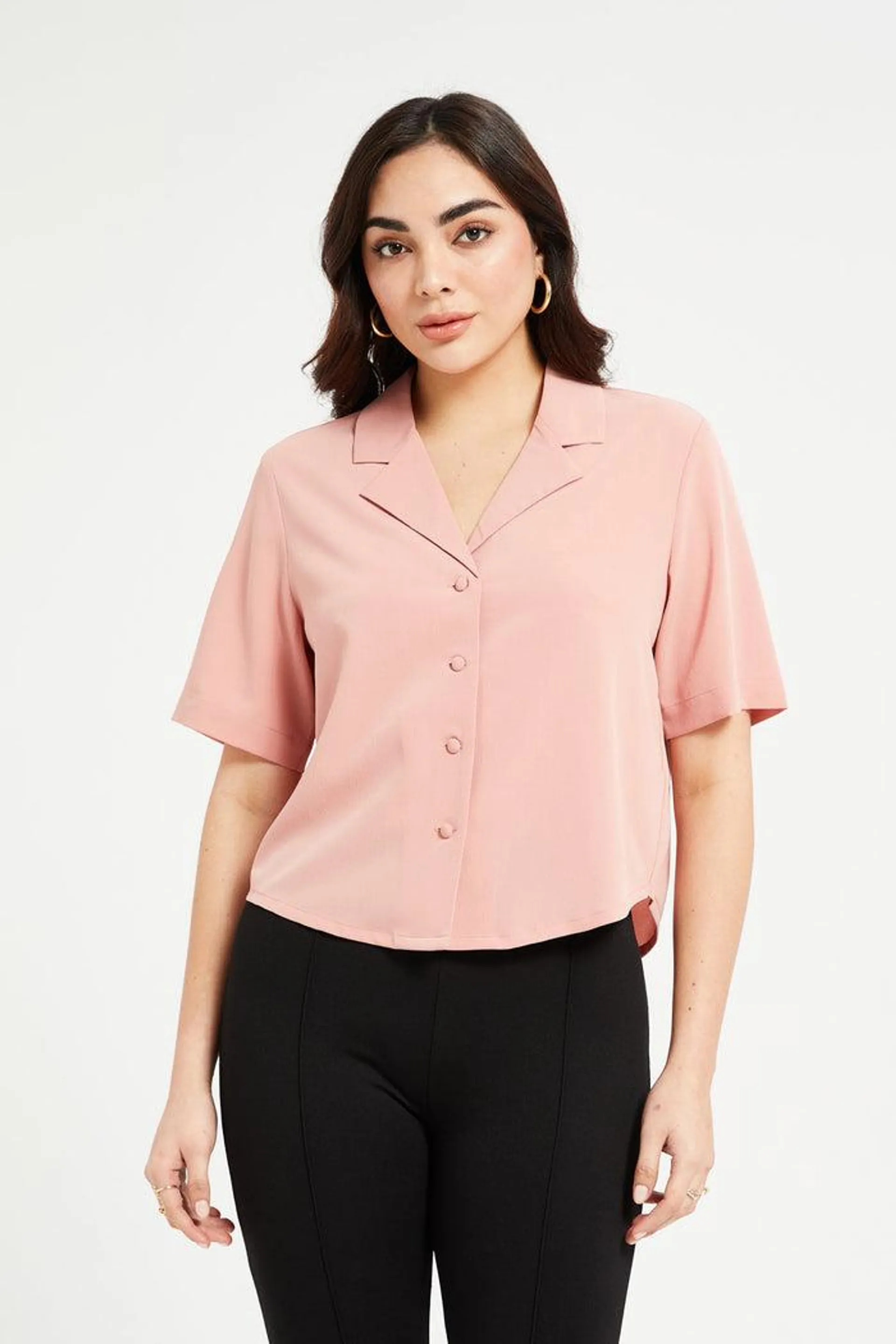 Women Pink Boxy Top