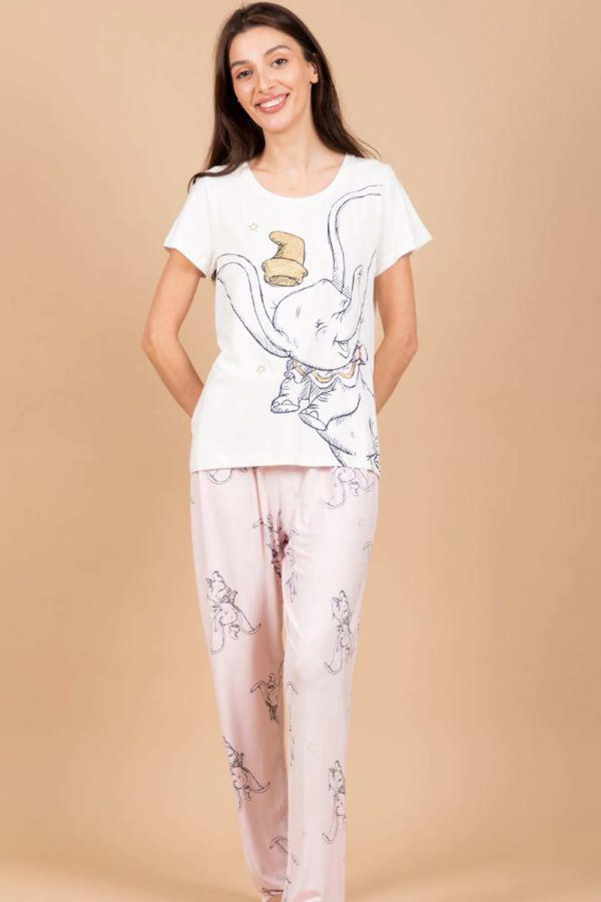 Ladies White Dumbo PJ