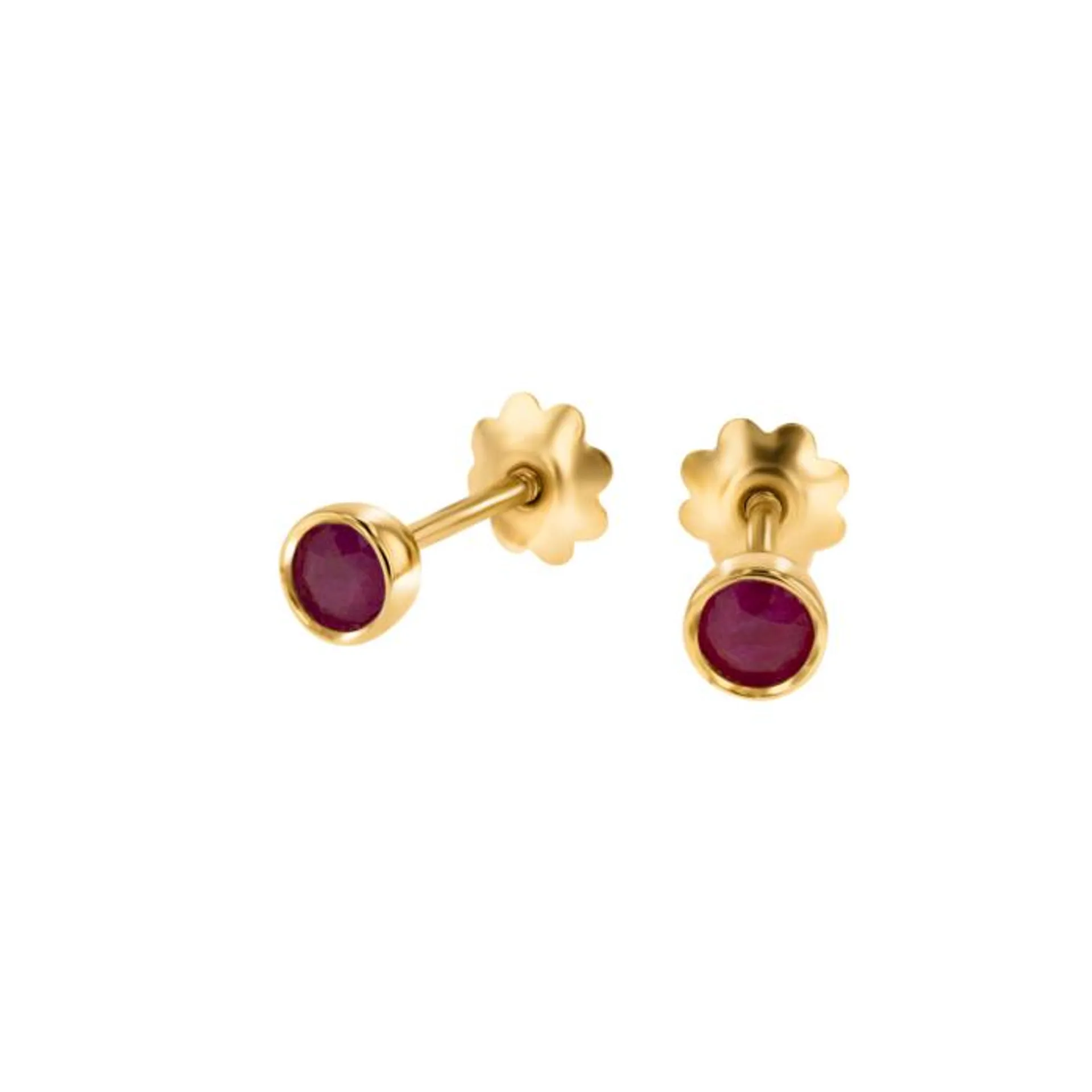 Children's Jewellery Ara Ruby July Birthstone Earrings