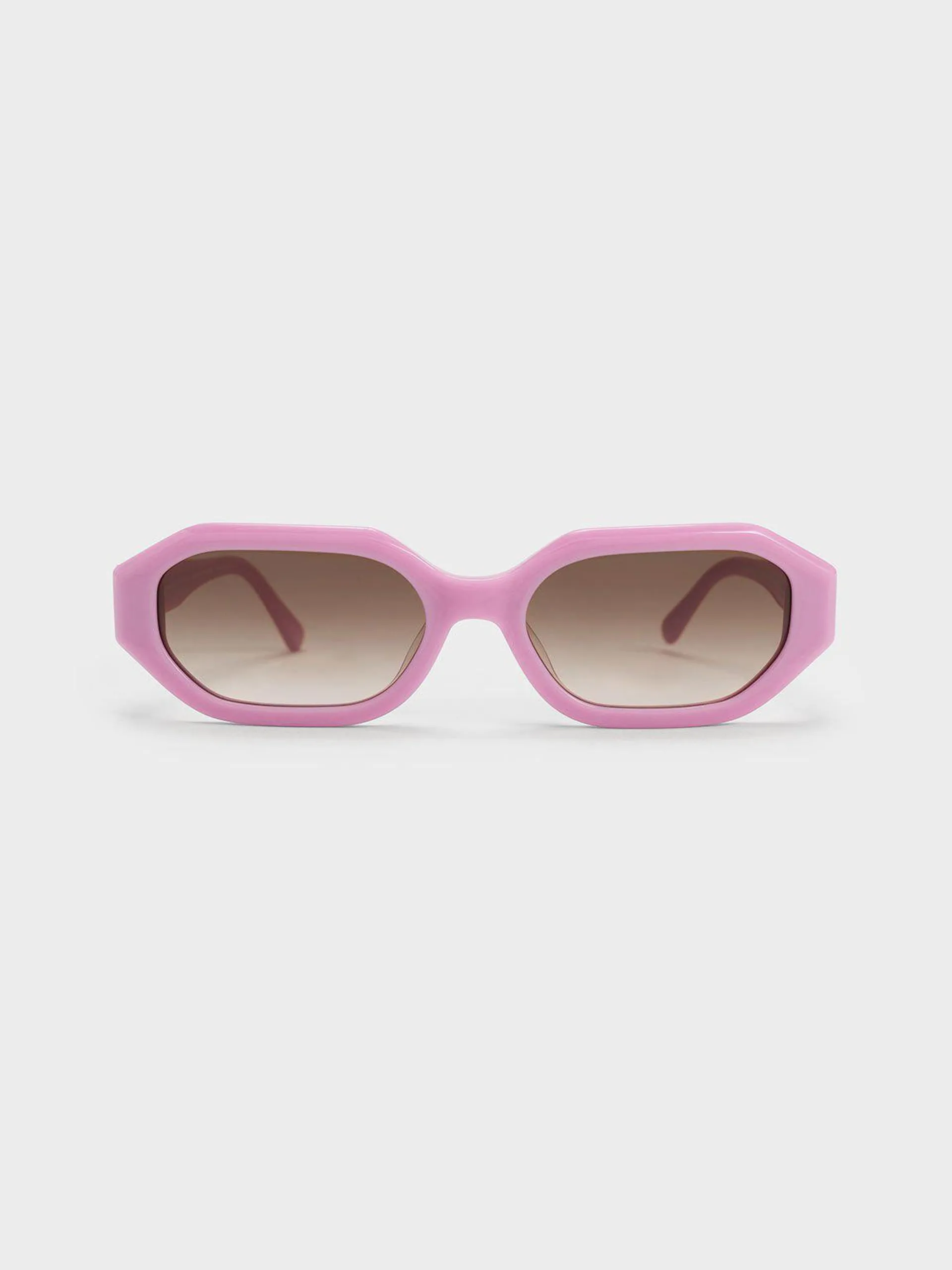 Gabine Recycled Acetate Oval Sunglasses - Violet