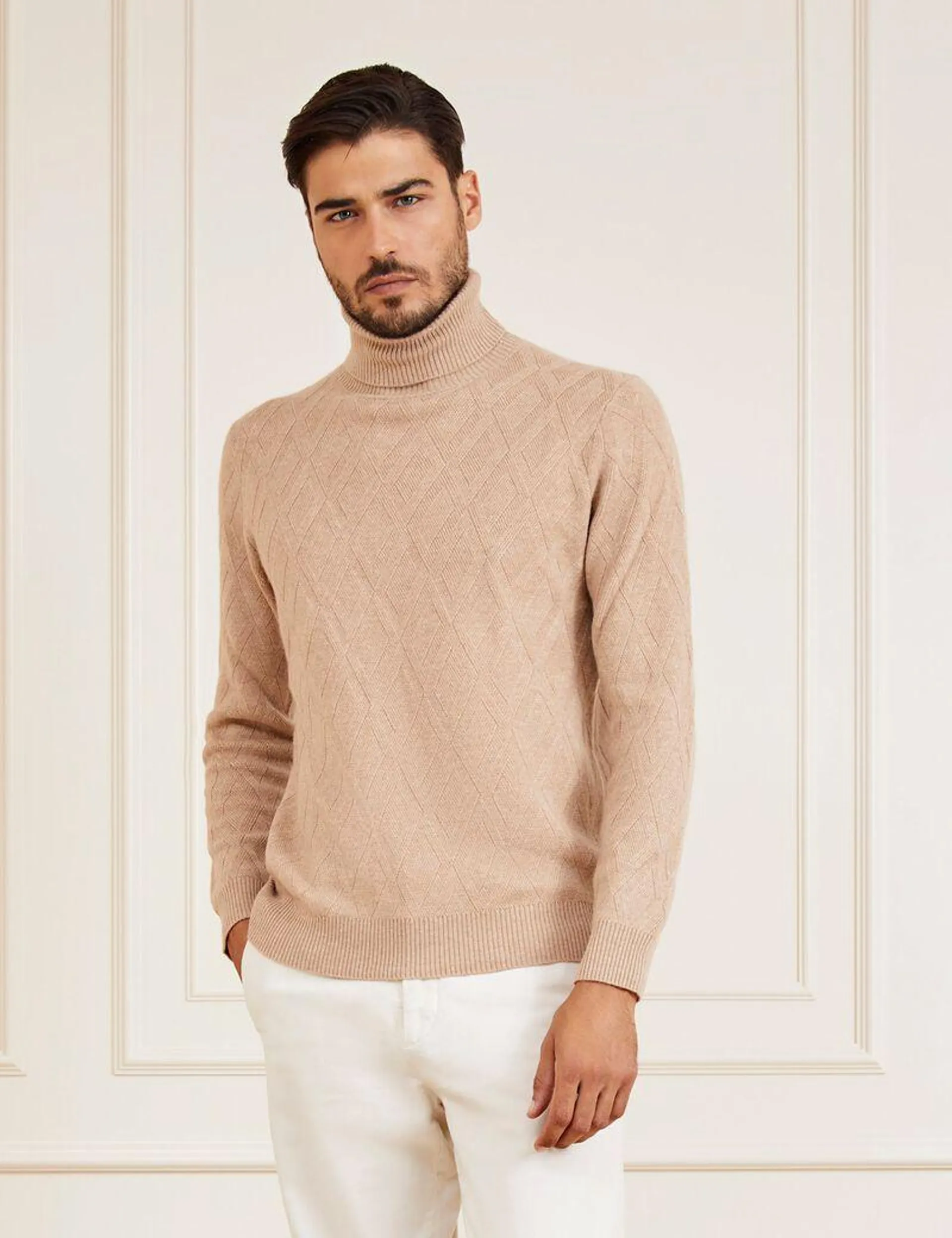 Marciano Turtle Neck Cashmere Blend Sweater