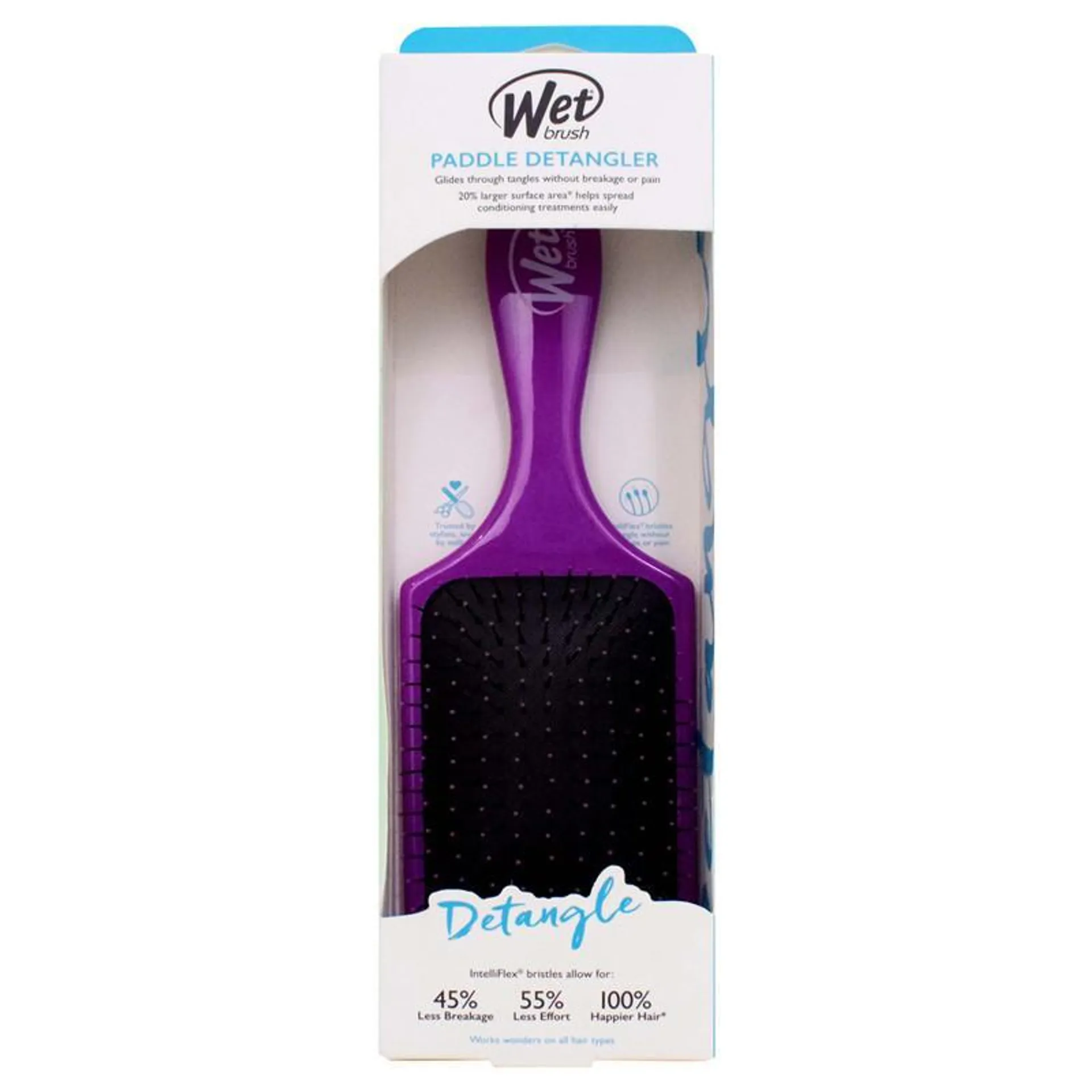 Wet Brush Paddle Detangler Purple