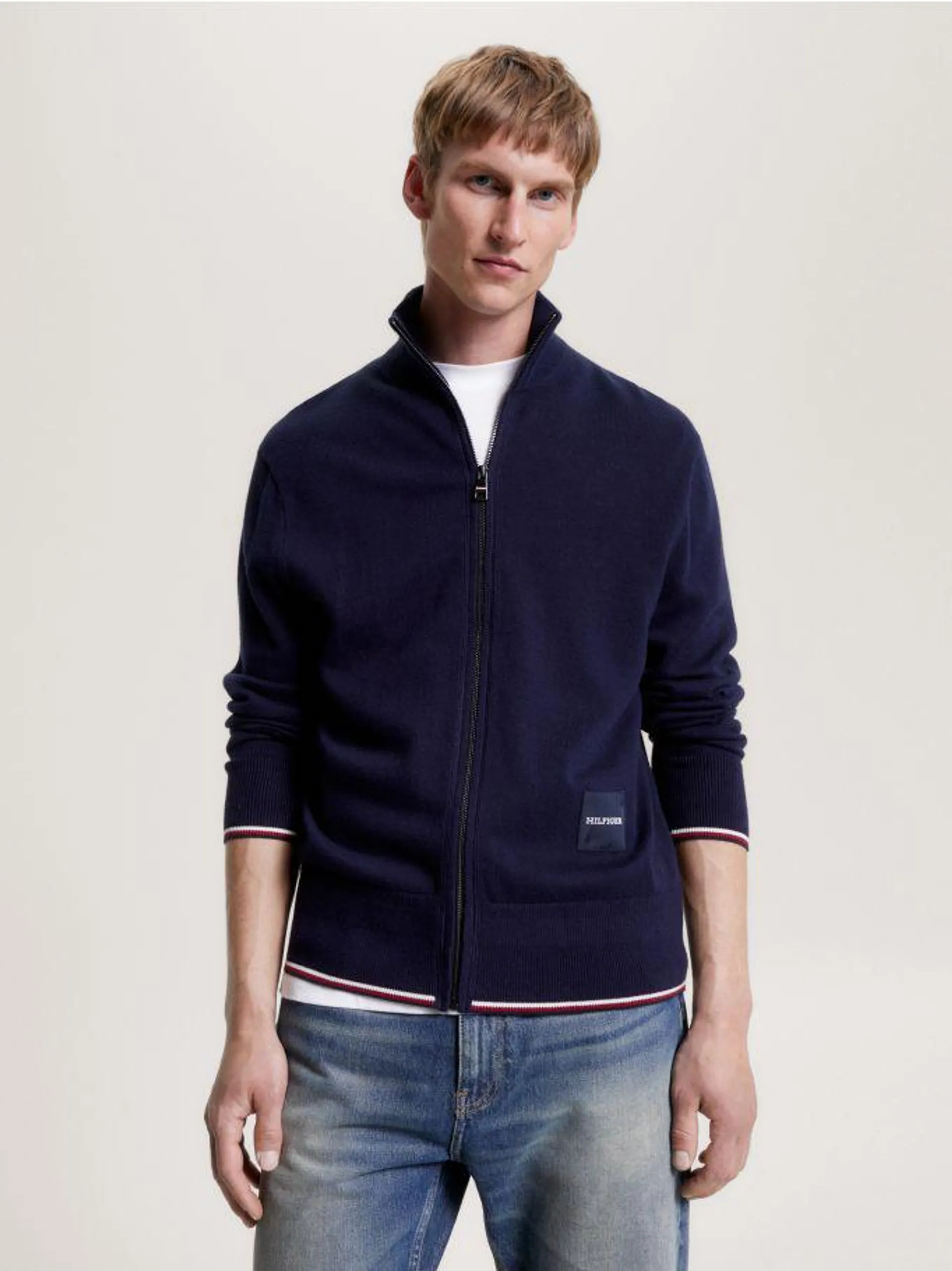 Hilfiger Monotype Global Stripe Zip-Thru Jumper