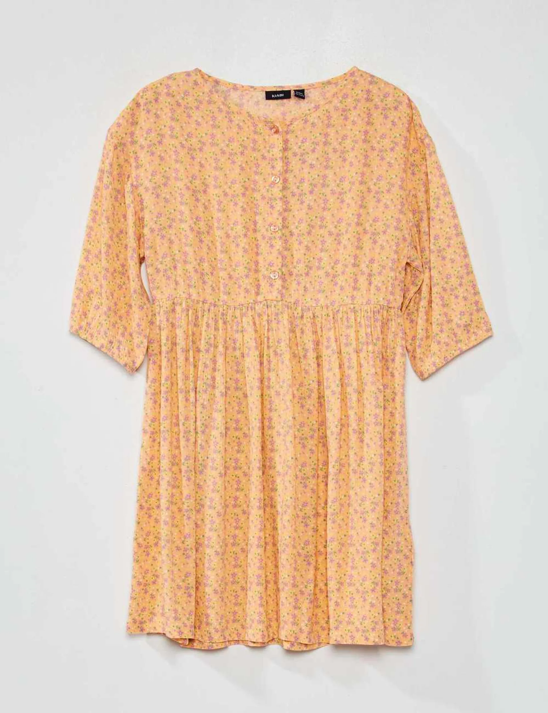 A light and floaty dress with floral prints
