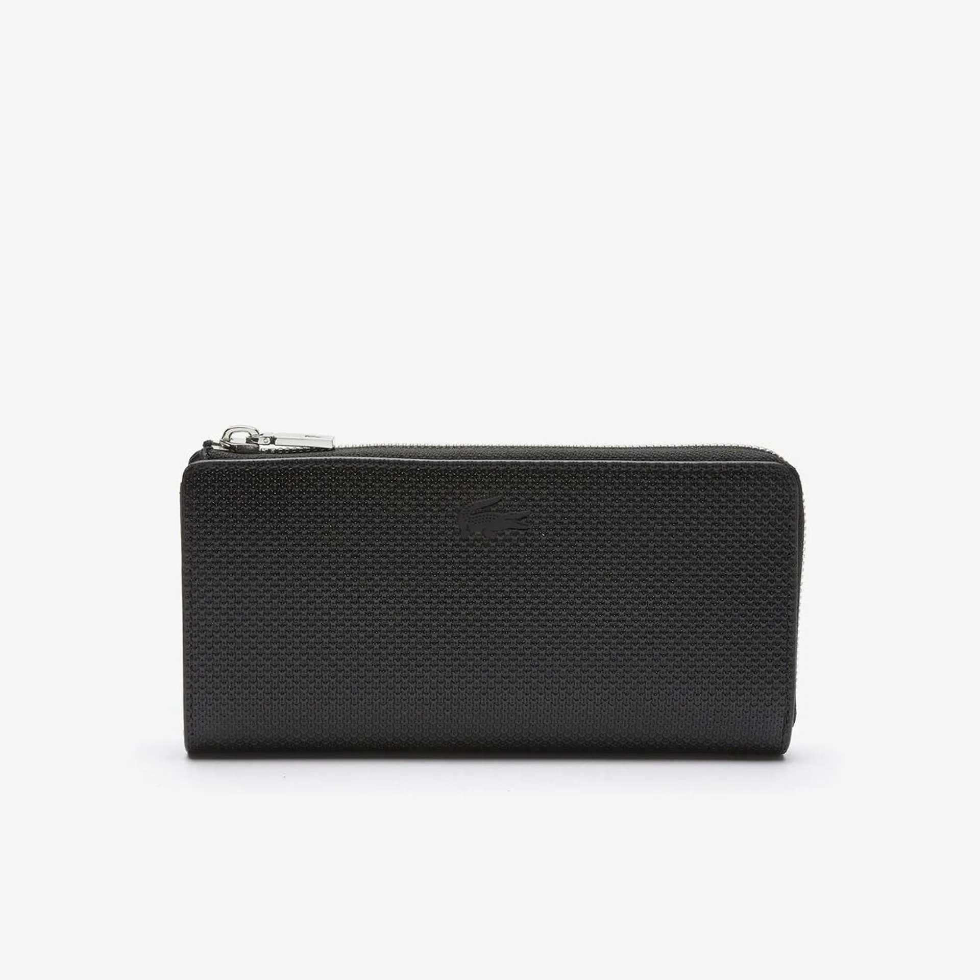 Unisex Chantaco Zippered Matte Pique Leather Wallet