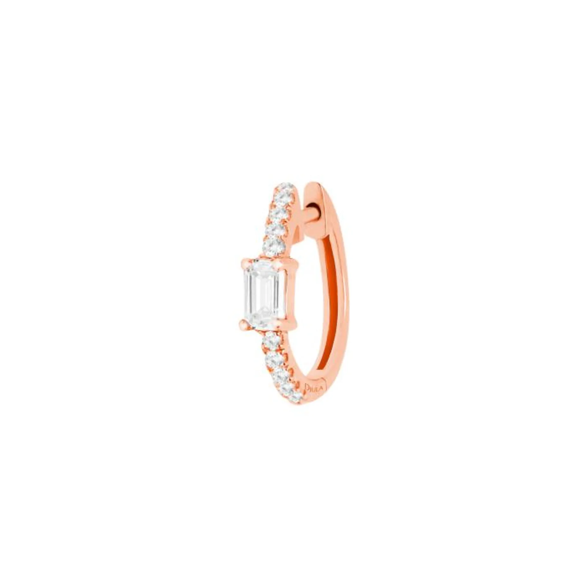 Djula Glam Rock Diamond Baguette Hoop Single Earring in 18K Gold