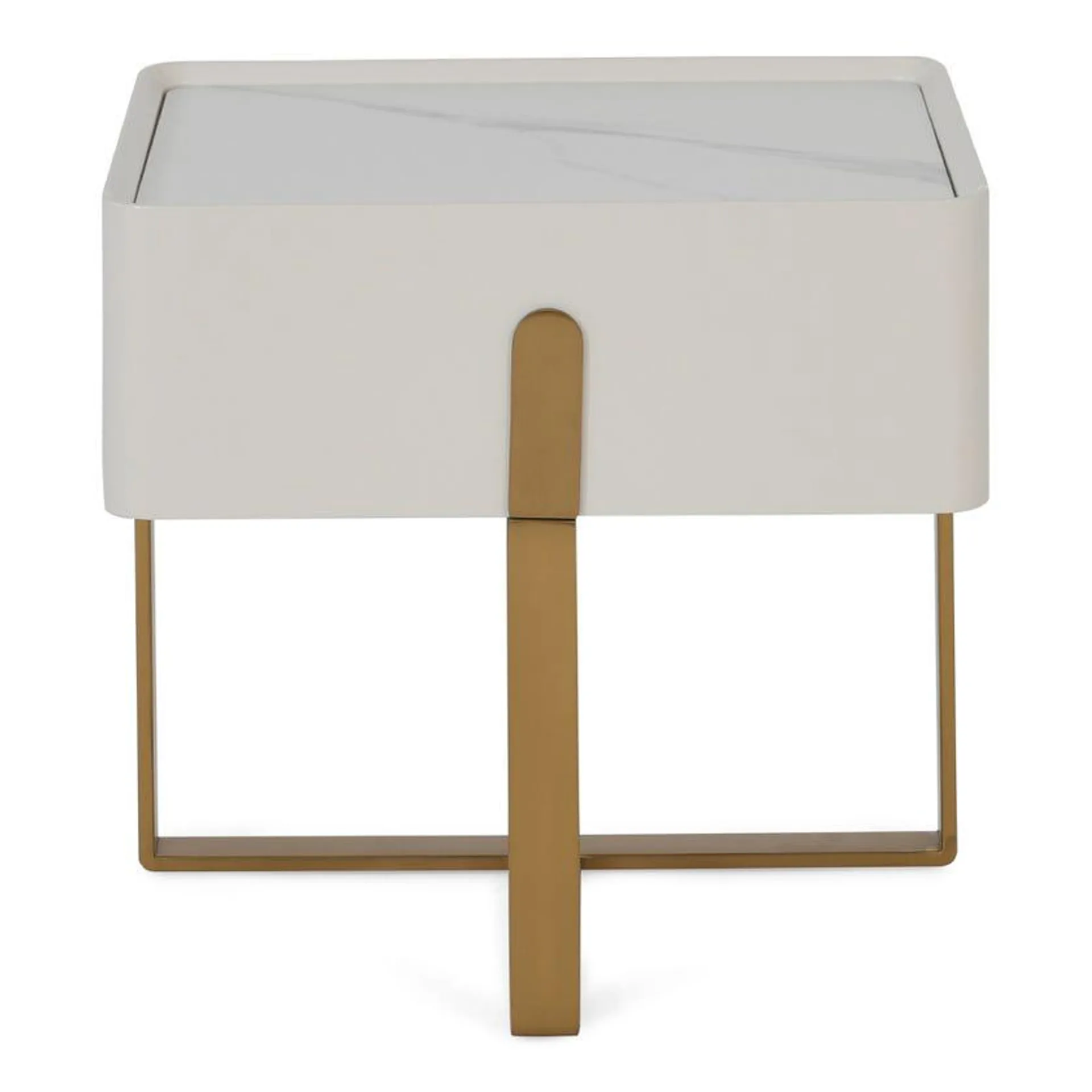 Scala Nightstand, Cream Gold