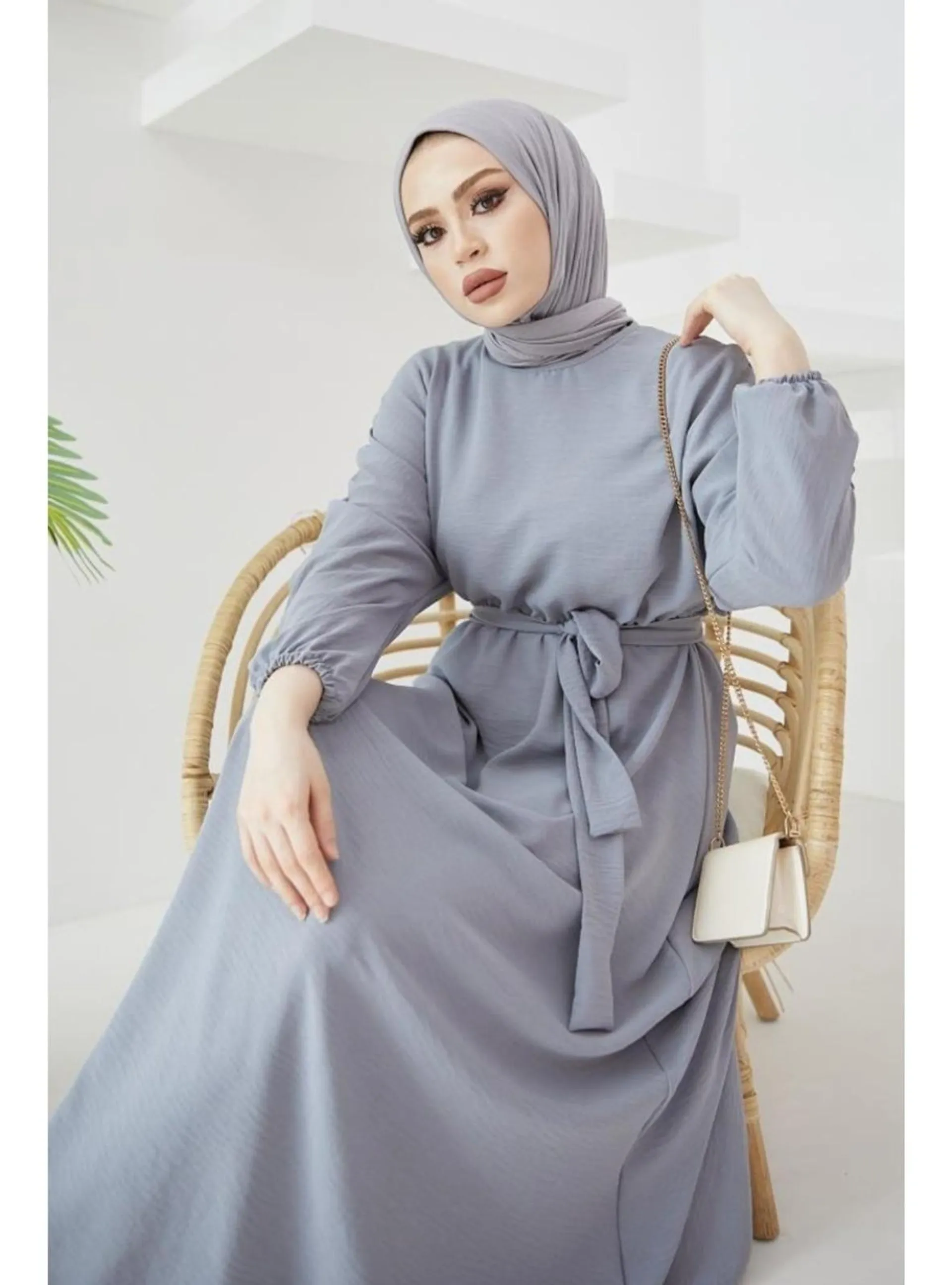 Gray - Modest Dress