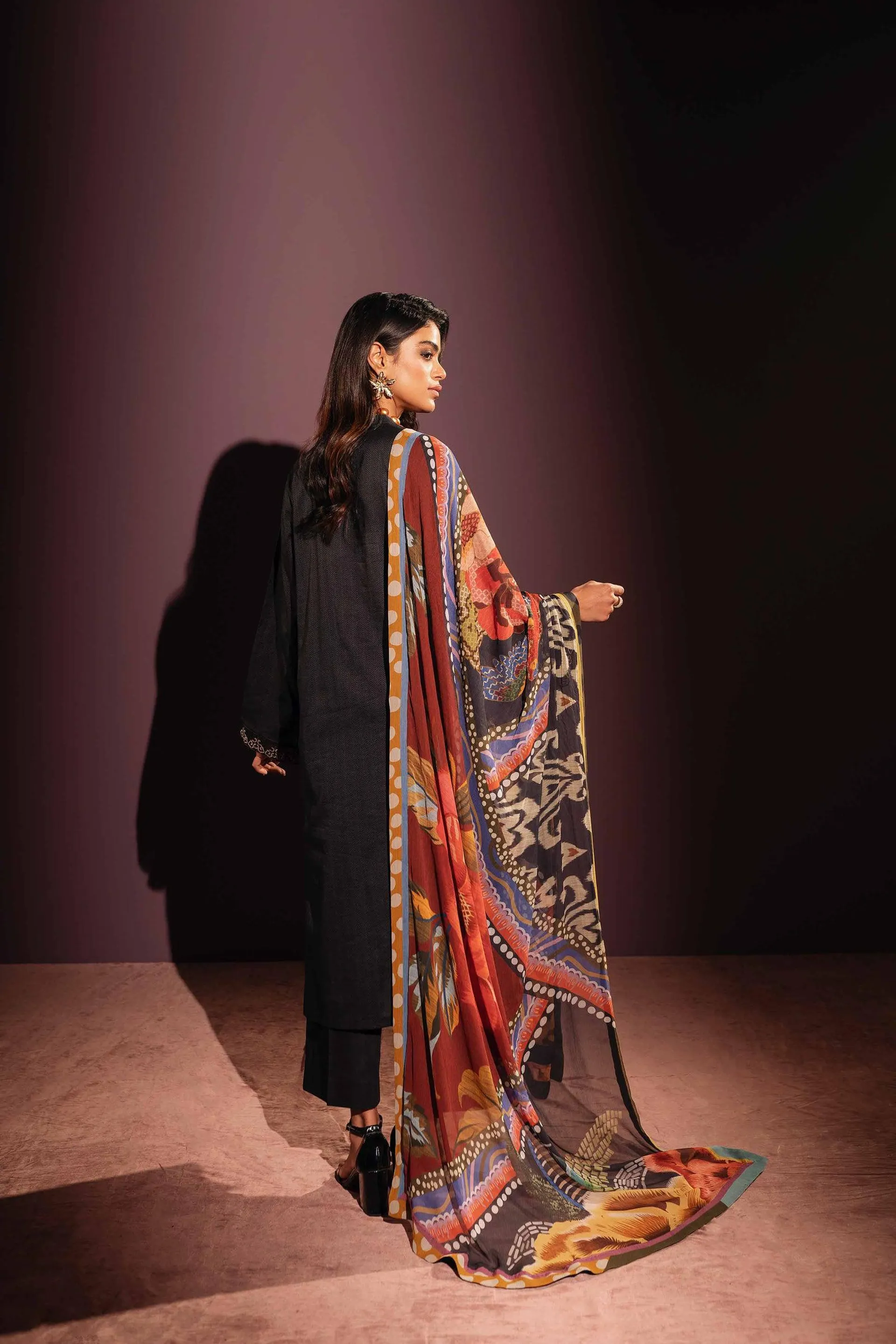 3 Piece - Printed Embroidered Suit - 42301372