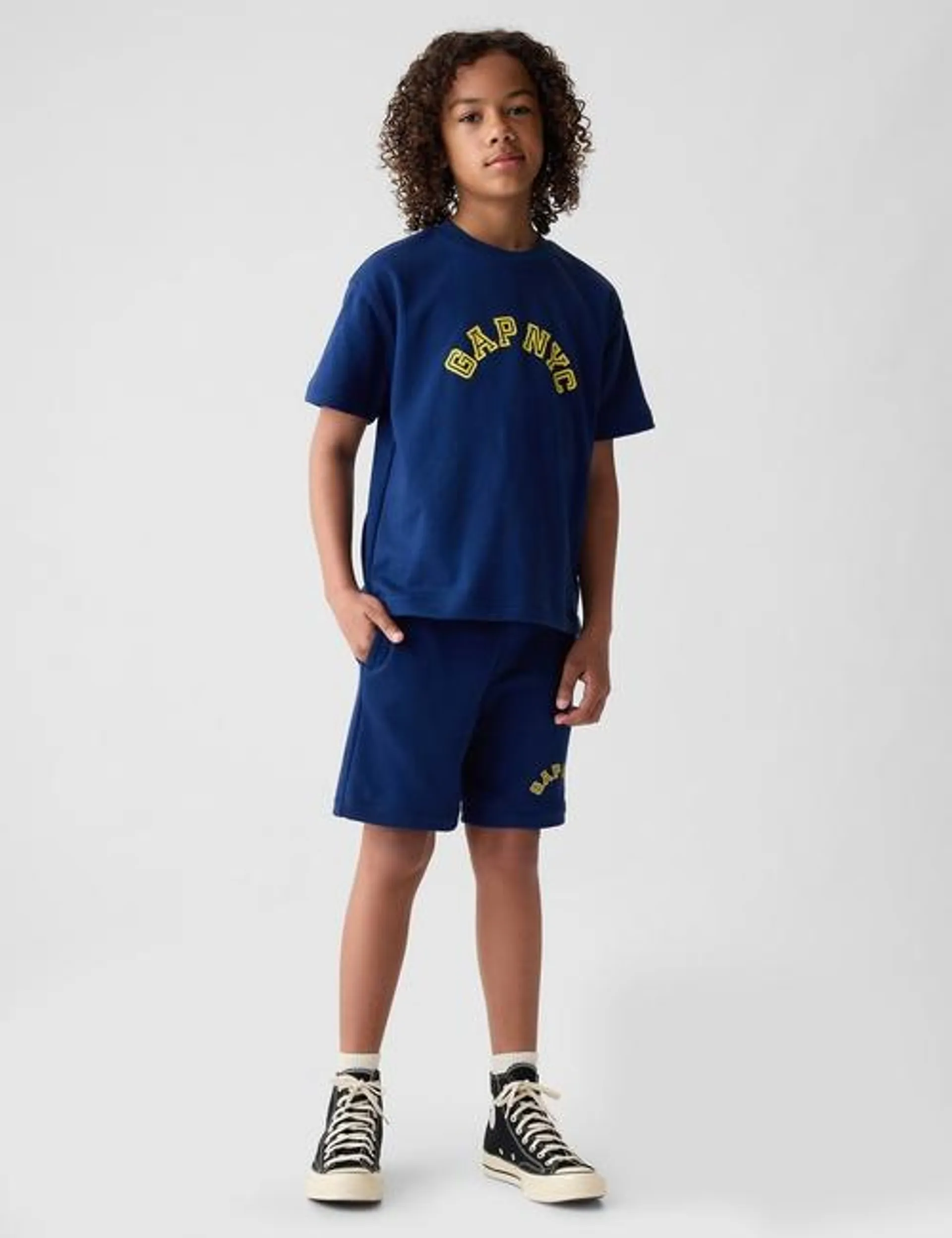 Kids Gap NYC Arch Logo Short Sleeve Sweatshirt